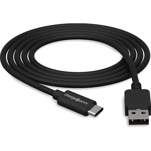 ChargeWorx CX4626BK USB-C To USB-A Sync & Cable 3' (Black) - Image 3