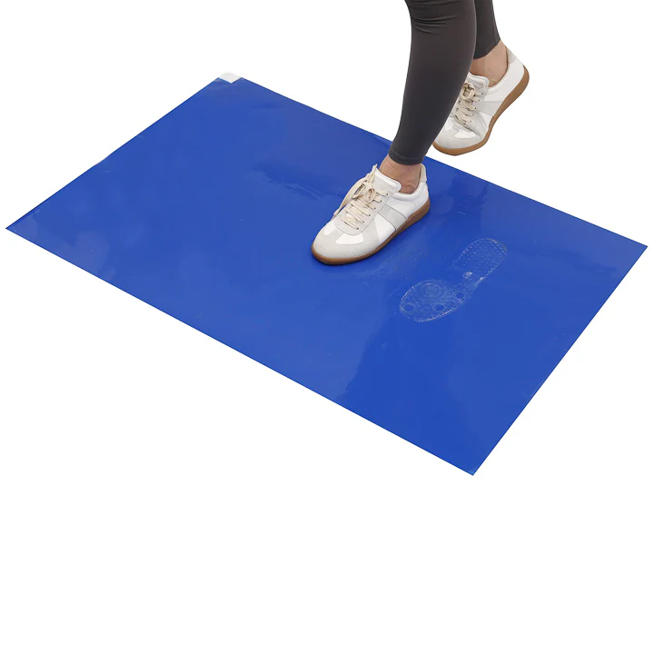 Cleanroom PVC Tacky Adhesive Mat Sticky Pads 24" x 36" 30 Sheets (Blue, White) - Image 3