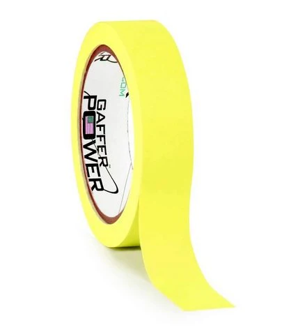 Gaffer Power 1" Paper Console Labeling Tape, 1 Inch x 20 Yards (White, Fluorescent Green, Fluorescent Yellow) - Image 6