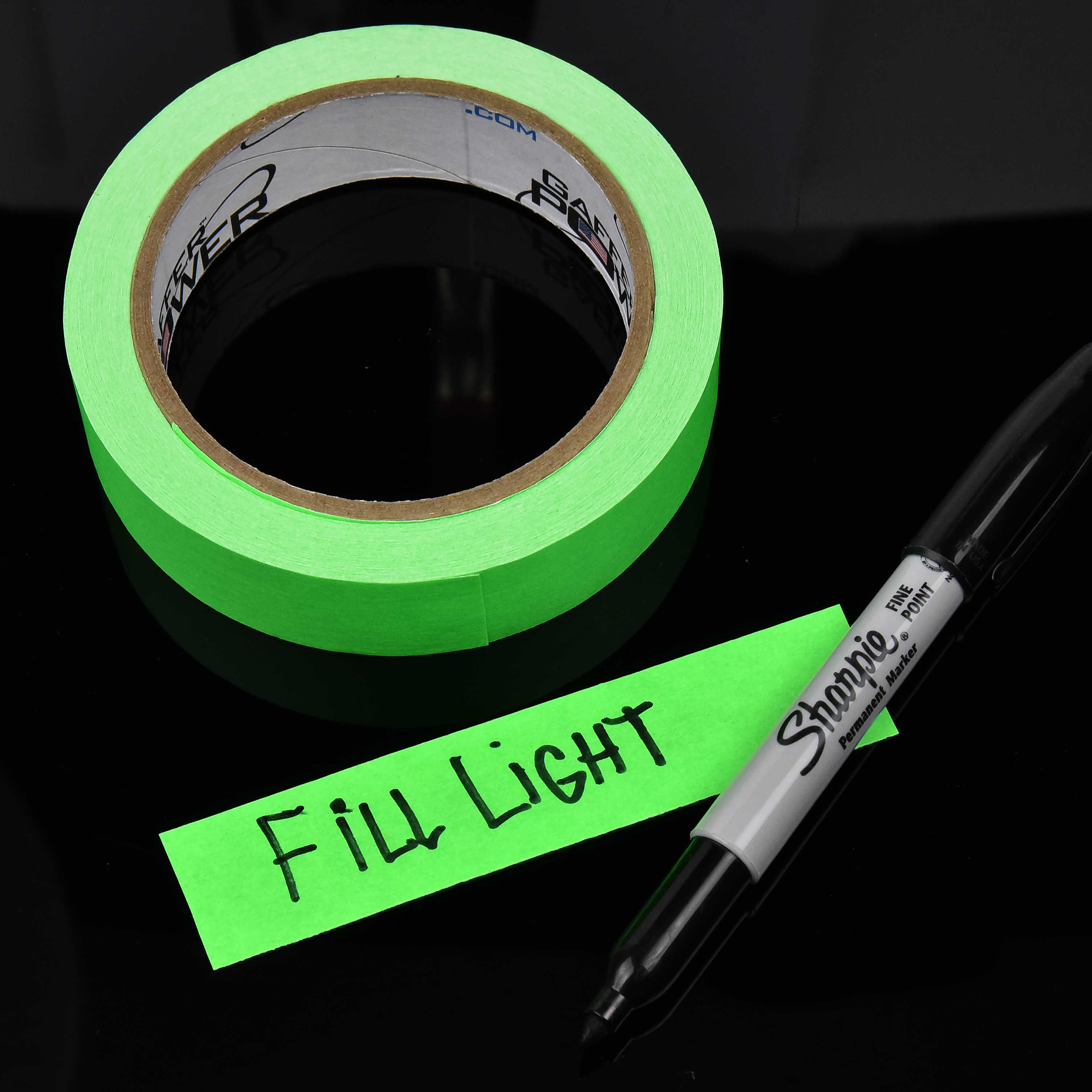 Gaffer Power 1" Paper Console Labeling Tape, 1 Inch x 20 Yards (White, Fluorescent Green, Fluorescent Yellow) - Image 8