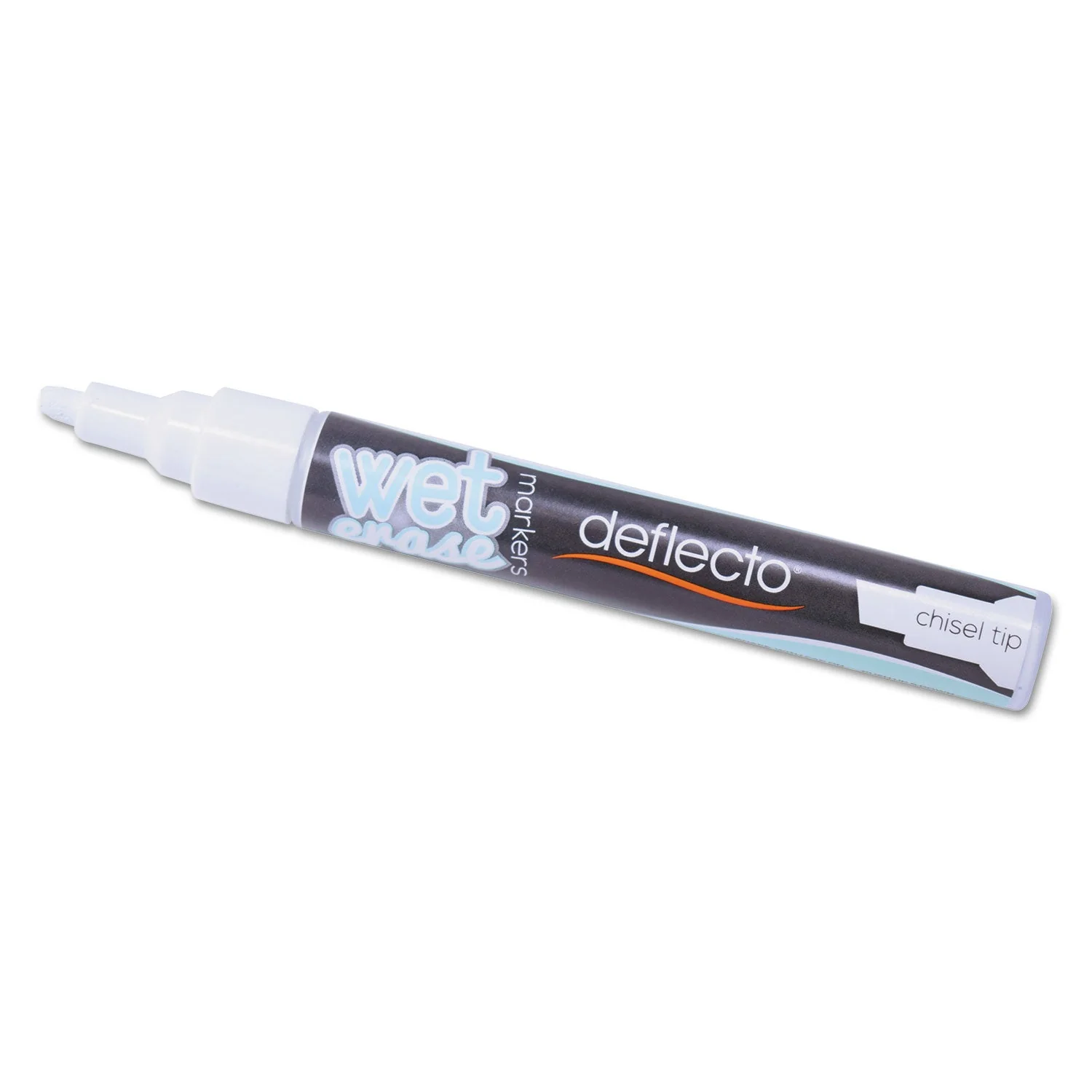 deflecto Wet Erase Markers, Medium Chisel Tip, White, 4/Pack - Image 7