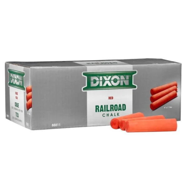 Dixon Railroad Crayon Chalk 4" x 1" 72 Count Box (White, Yellow) - Image 7