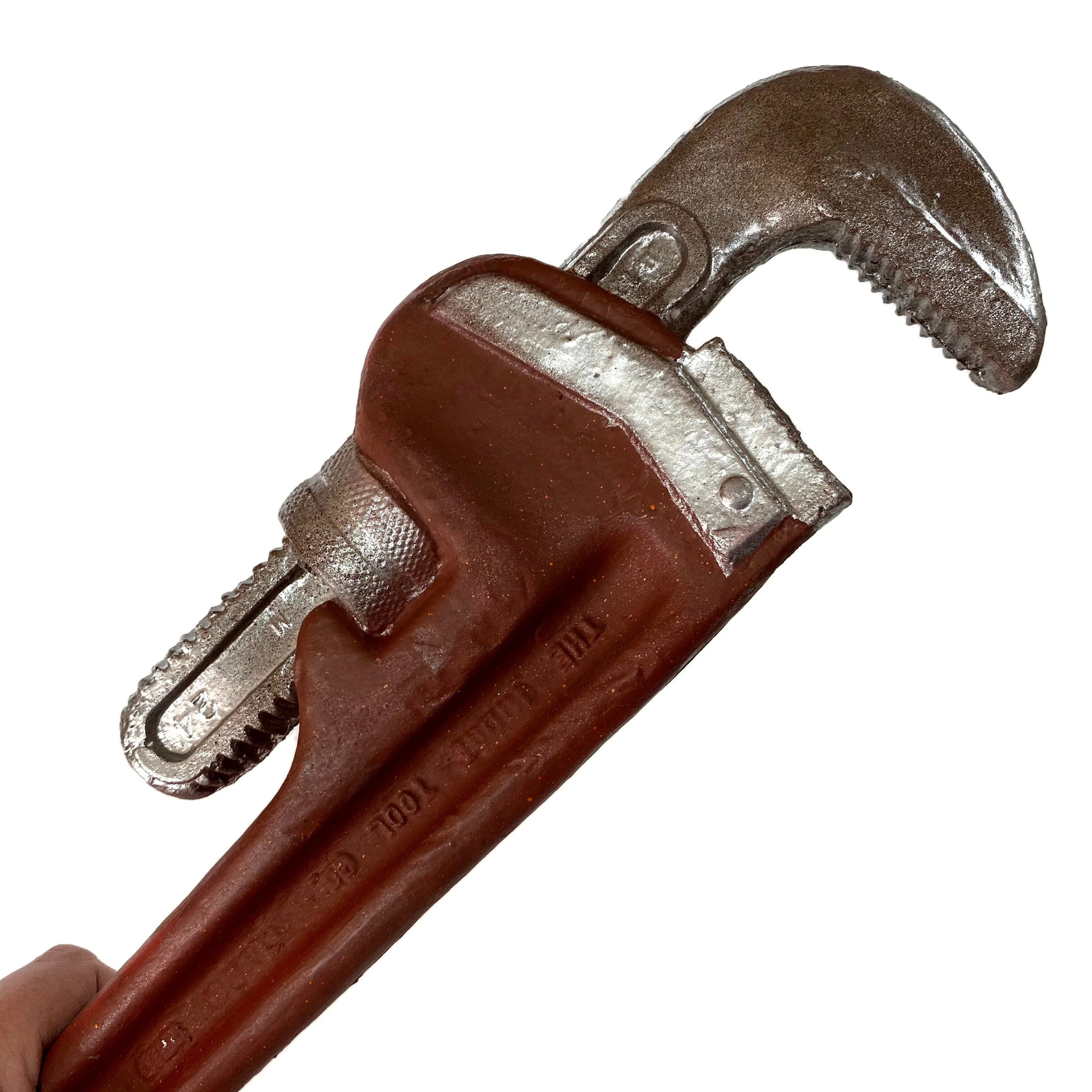Extra Large Foam Rubber Stunt 24 Inch Pipe Wrench Prop (Red, Red Rust, Bloodied) - Image 12