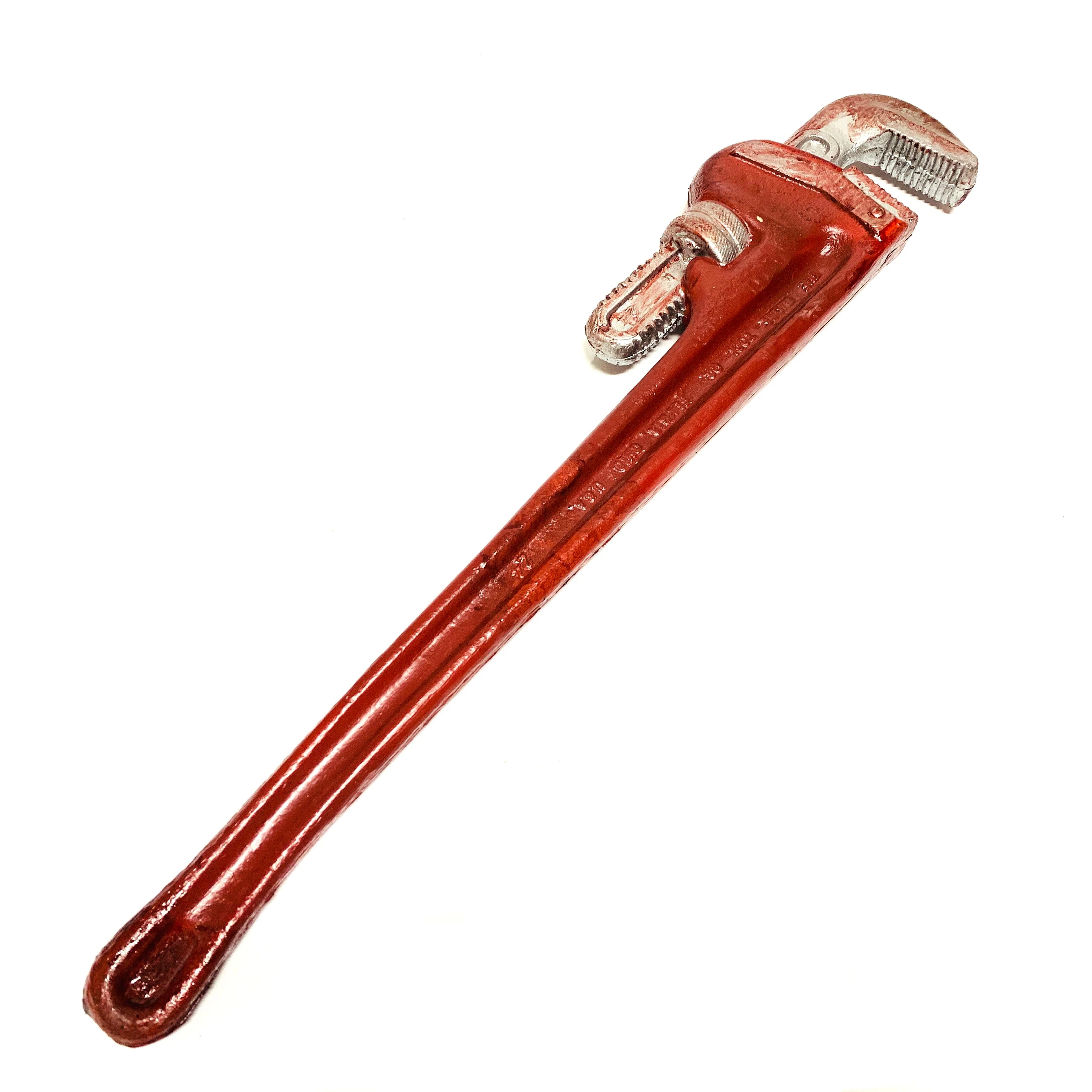 Extra Large Foam Rubber Stunt 24 Inch Pipe Wrench Prop (Red, Red Rust, Bloodied) - Image 13