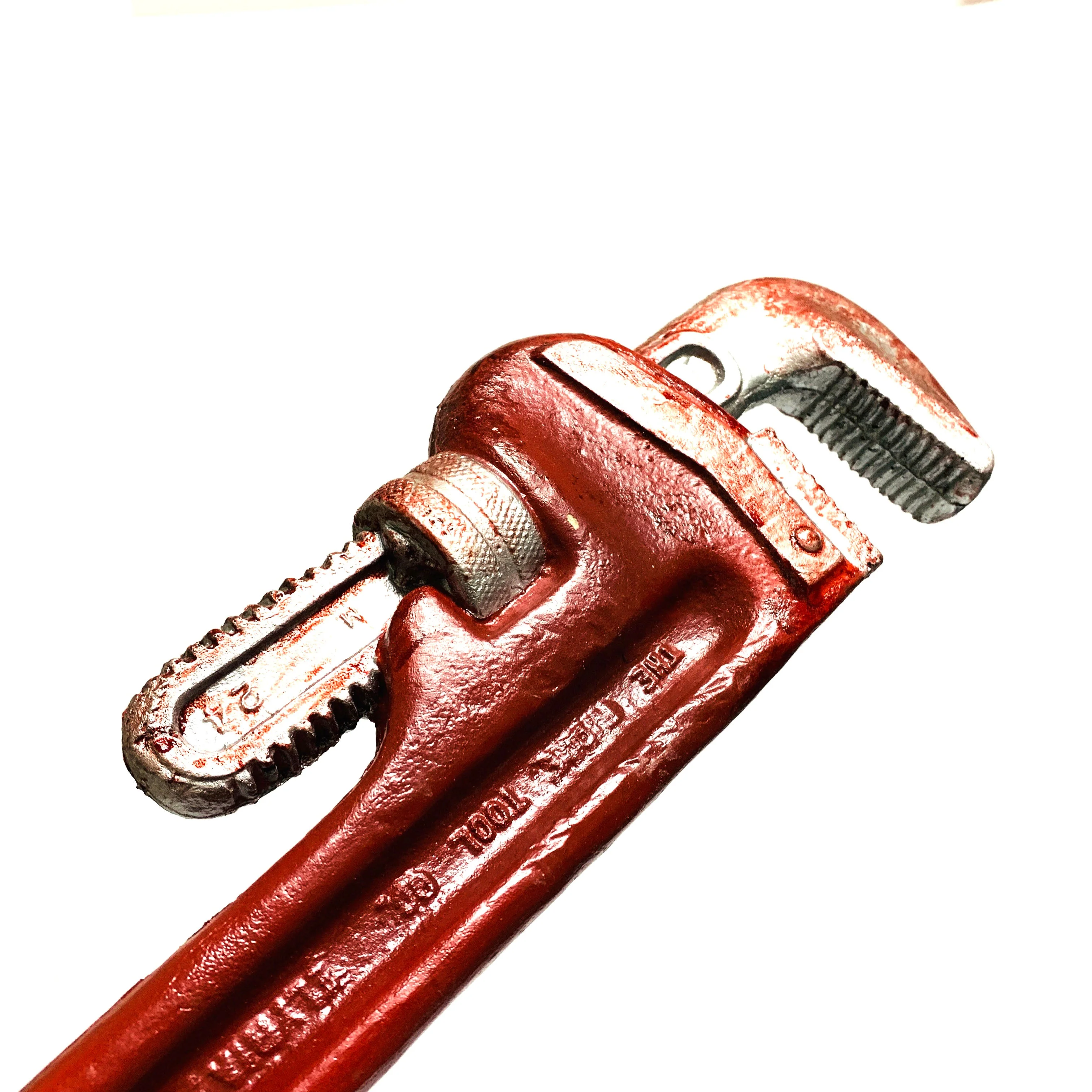Extra Large Foam Rubber Stunt 24 Inch Pipe Wrench Prop (Red, Red Rust, Bloodied) - Image 14