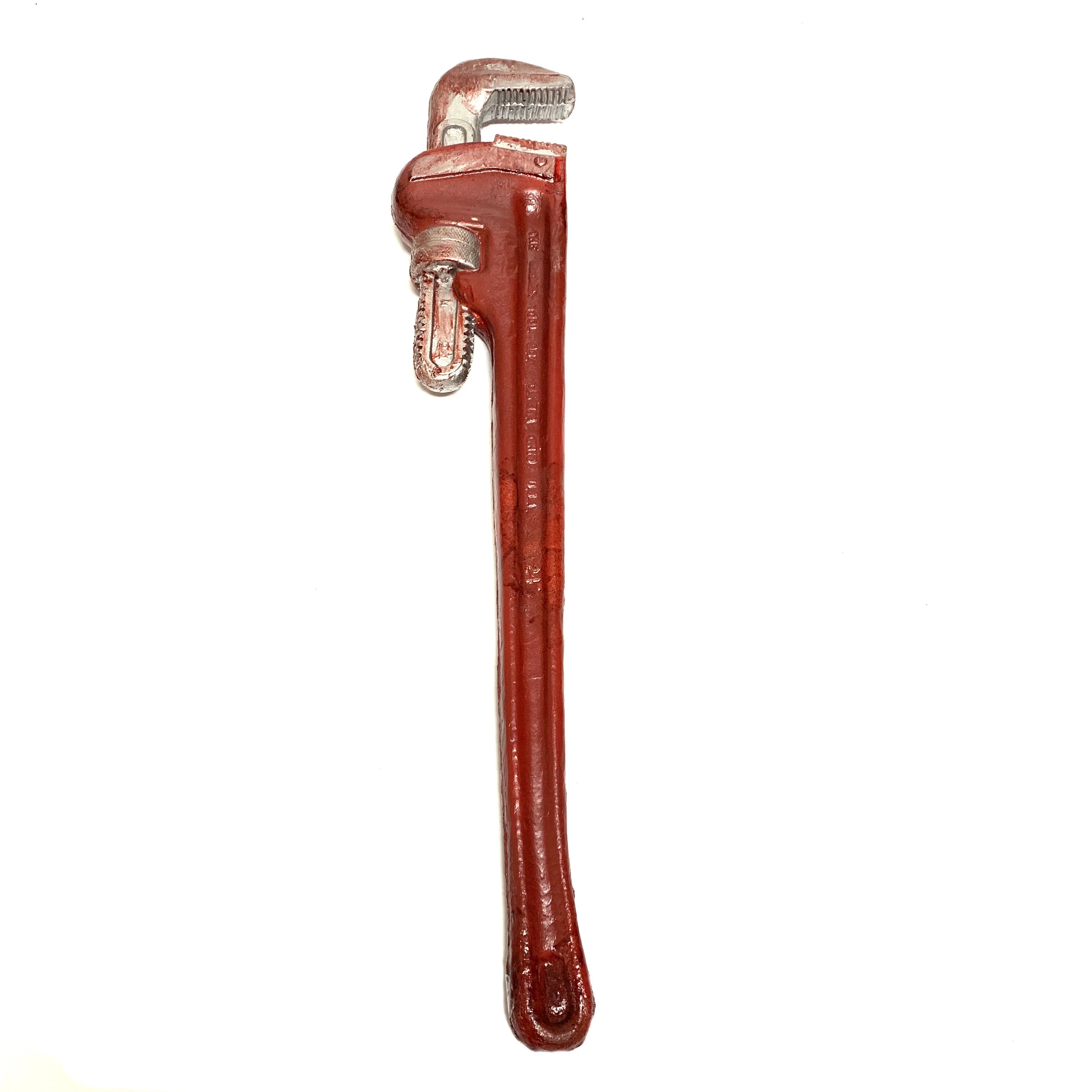 Extra Large Foam Rubber Stunt 24 Inch Pipe Wrench Prop (Red, Red Rust, Bloodied) - Image 16