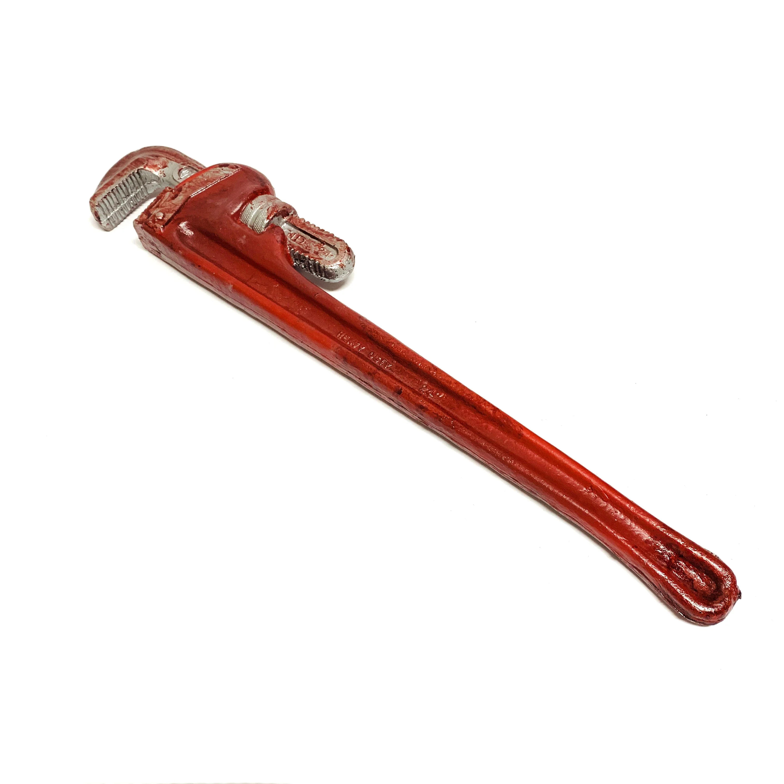 Extra Large Foam Rubber Stunt 24 Inch Pipe Wrench Prop (Red, Red Rust, Bloodied) - Image 17