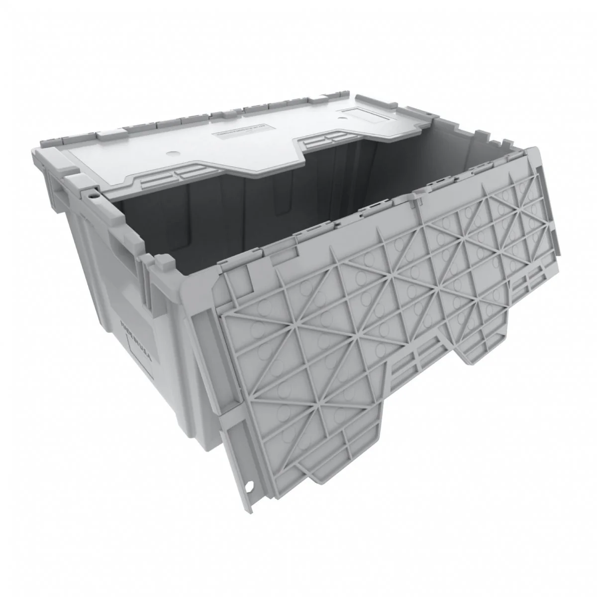 Extra Large 2.5CU FT / 18.75 Gallon Heavy-Duty Attached Lid Tote (Black, Blue, Green, Grey, Red) - Image 3