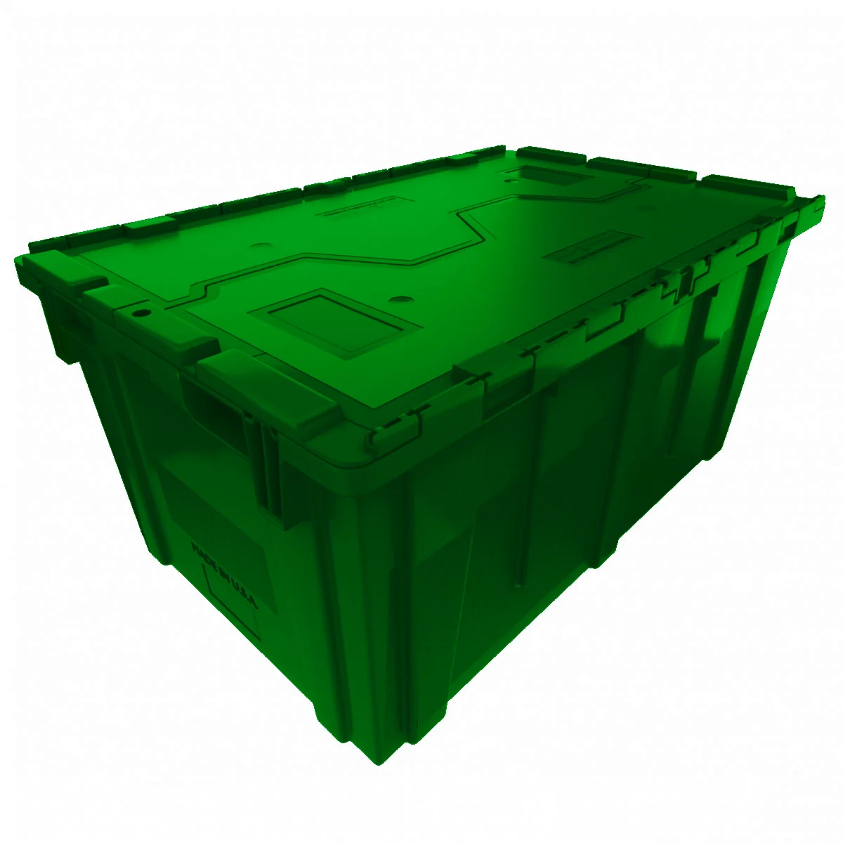 Extra Large 2.5CU FT / 18.75 Gallon Heavy-Duty Attached Lid Tote (Black, Blue, Green, Grey, Red) - Image 6