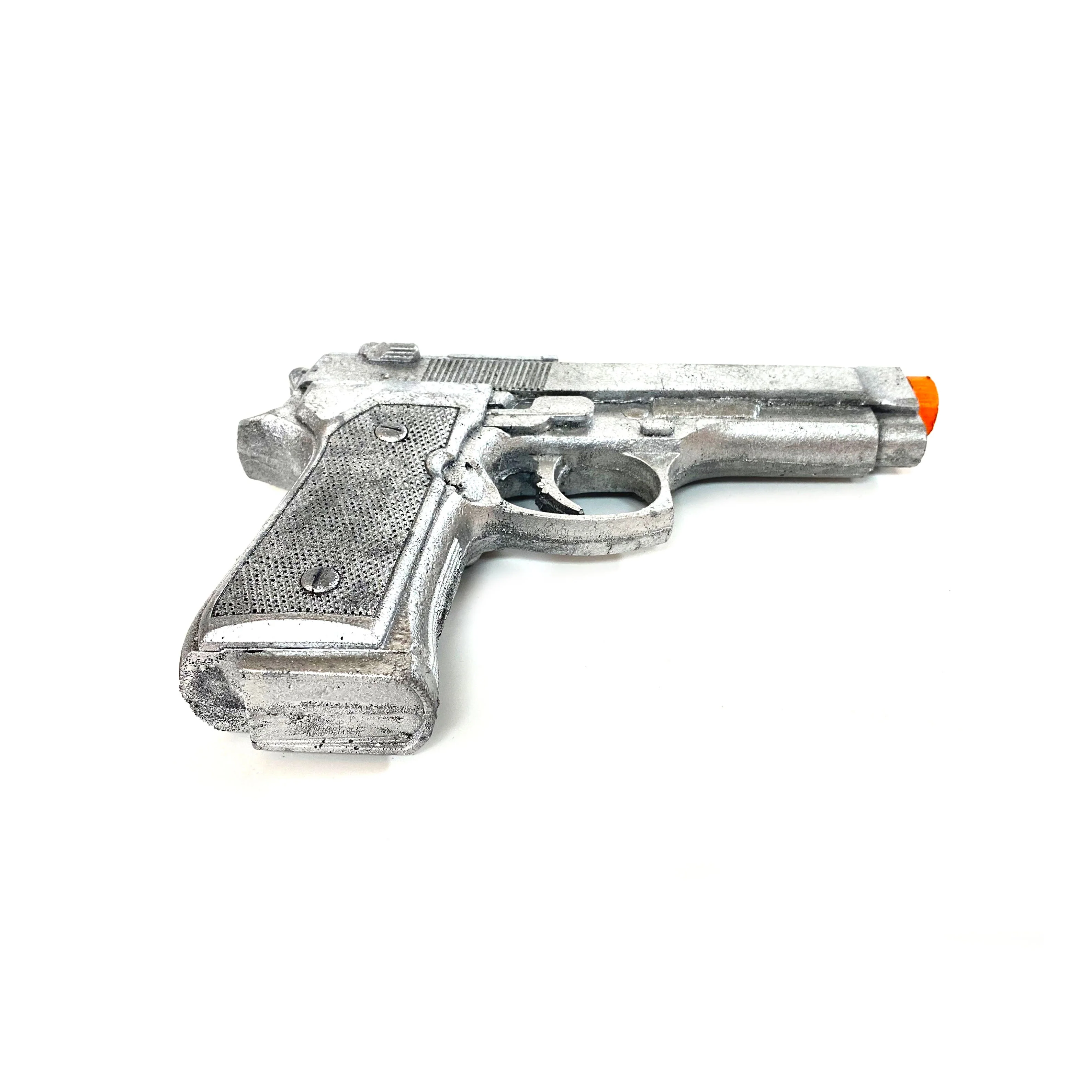 Foam Rubber Beretta 9mm Semi Automatic Style Inert Handgun Prop (Black, Silver, Apocalyptic) - Image 11