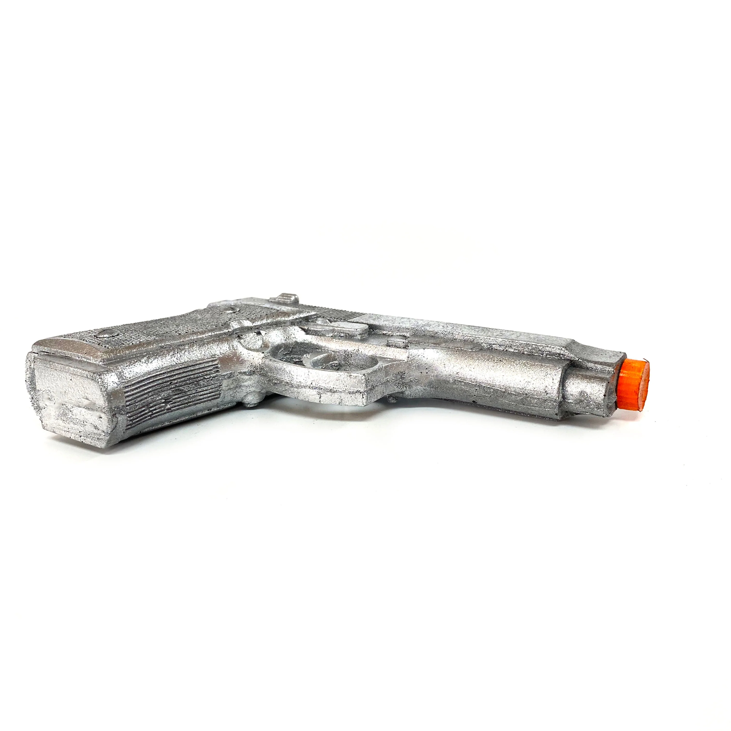 Foam Rubber Beretta 9mm Semi Automatic Style Inert Handgun Prop (Black, Silver, Apocalyptic) - Image 13