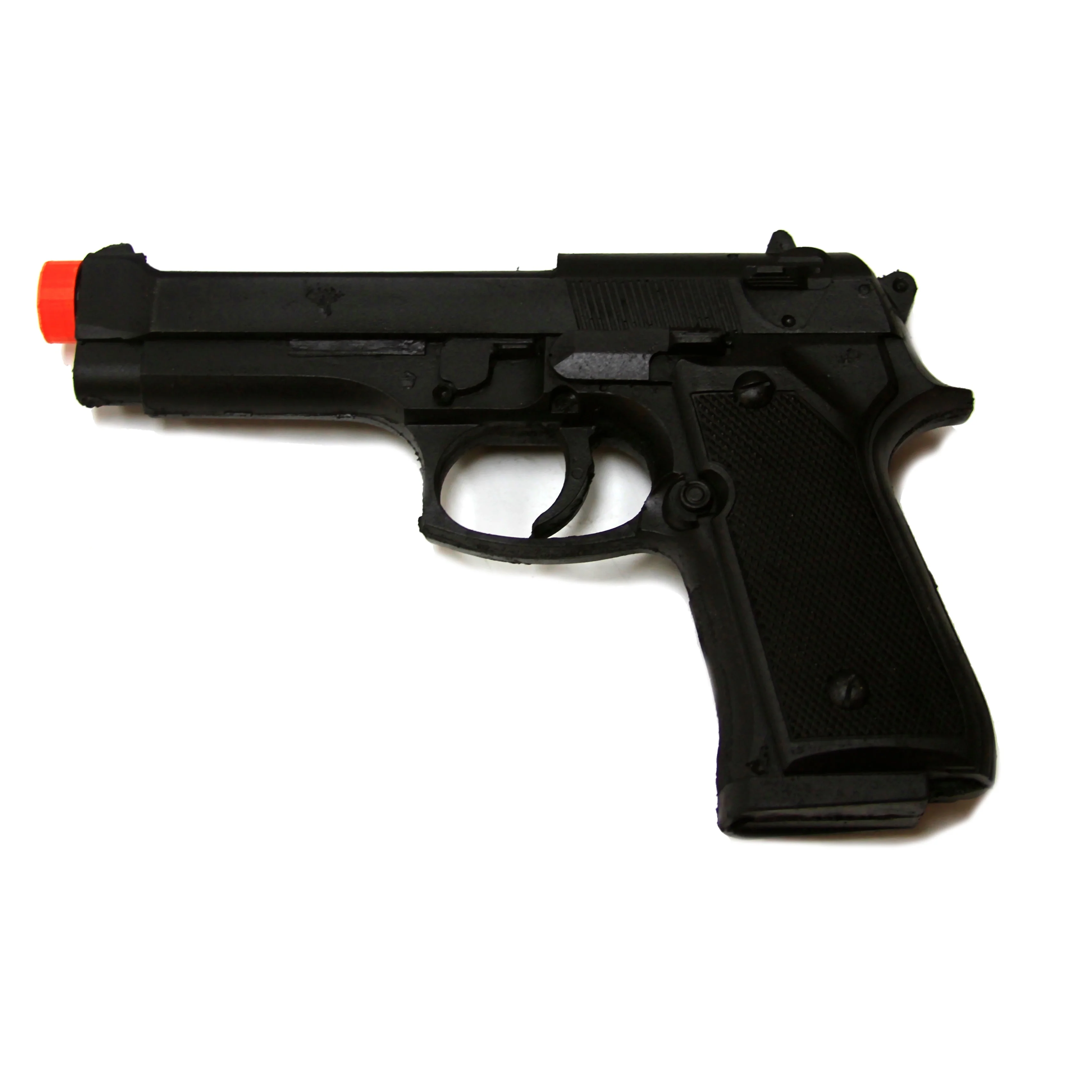 Foam Rubber Beretta 9mm Semi Automatic Style Inert Handgun Prop (Black, Silver, Apocalyptic) - Image 2