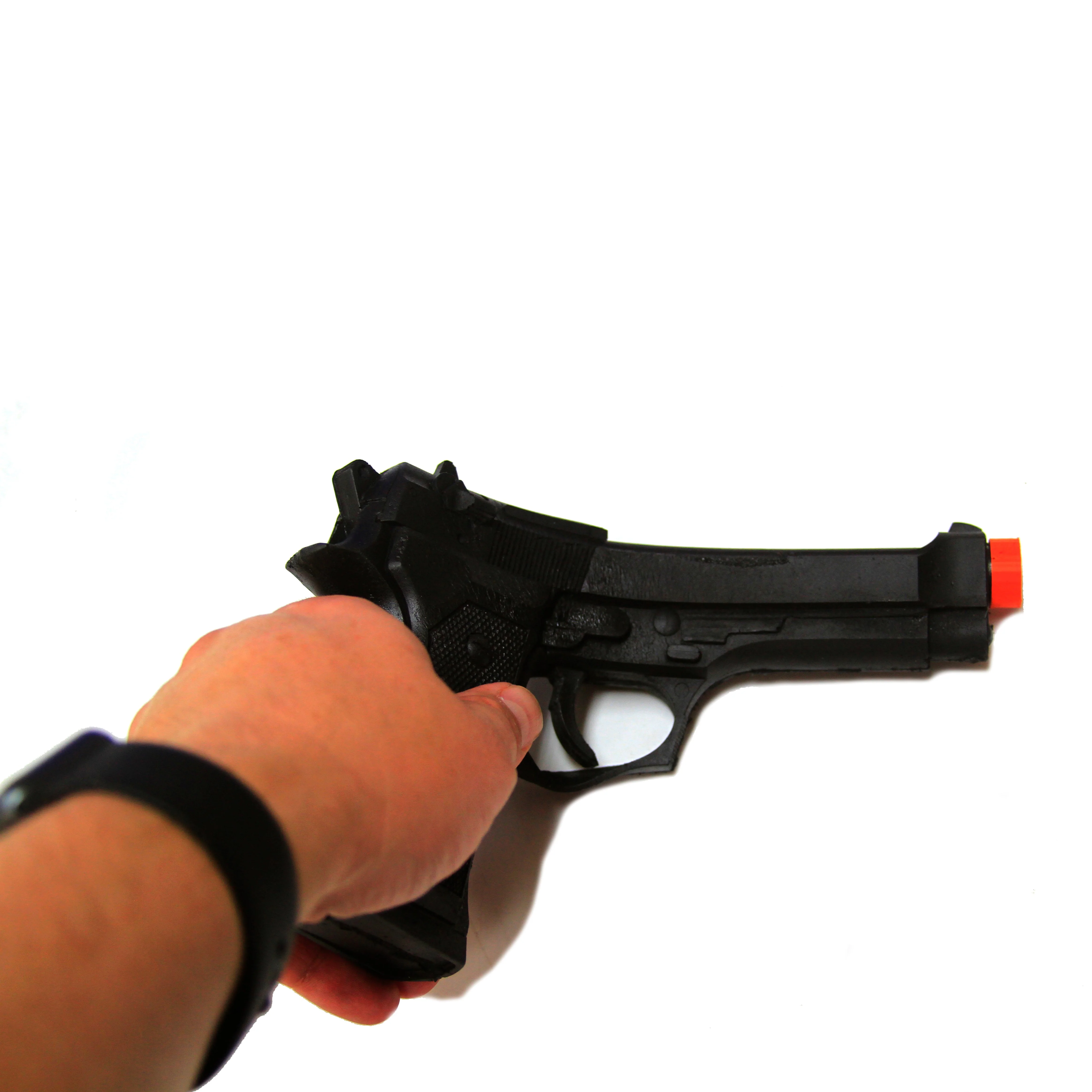 Foam Rubber Beretta 9mm Semi Automatic Style Inert Handgun Prop (Black, Silver, Apocalyptic) - Image 5