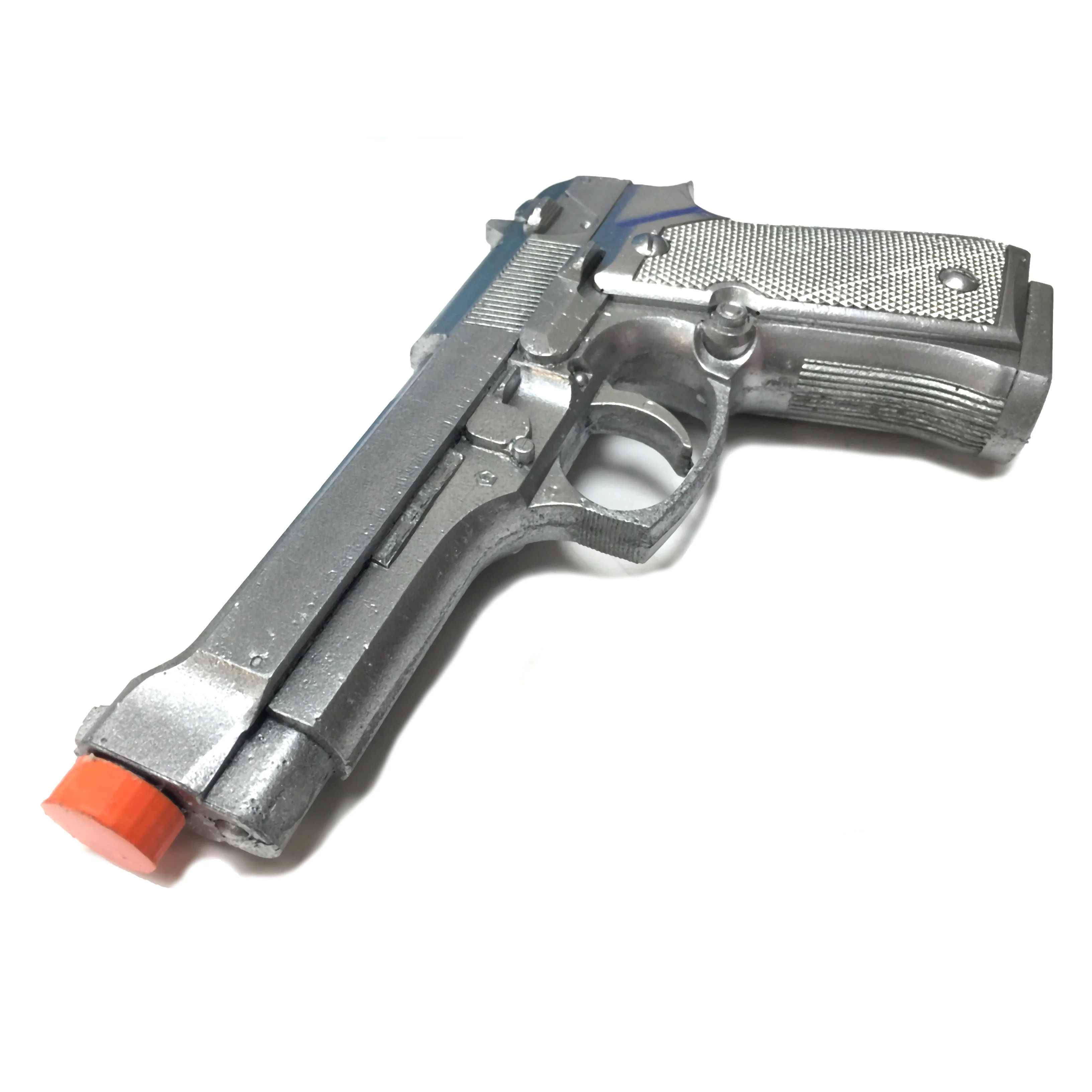 Foam Rubber Beretta 9mm Semi Automatic Style Inert Handgun Prop (Black, Silver, Apocalyptic) - Image 9