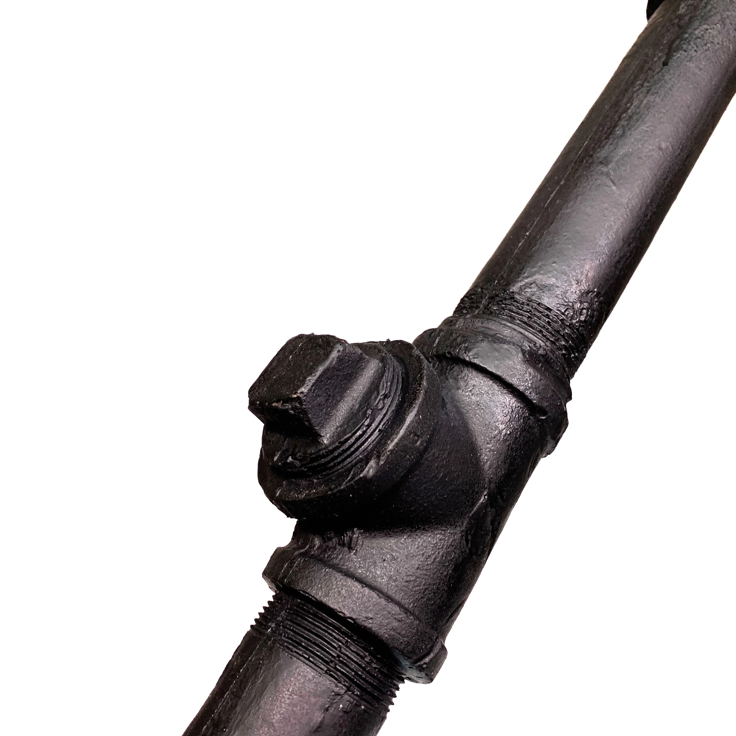 Foam Rubber Metal Pipe with Fittings Action Stunt Prop (Black) - Image 5