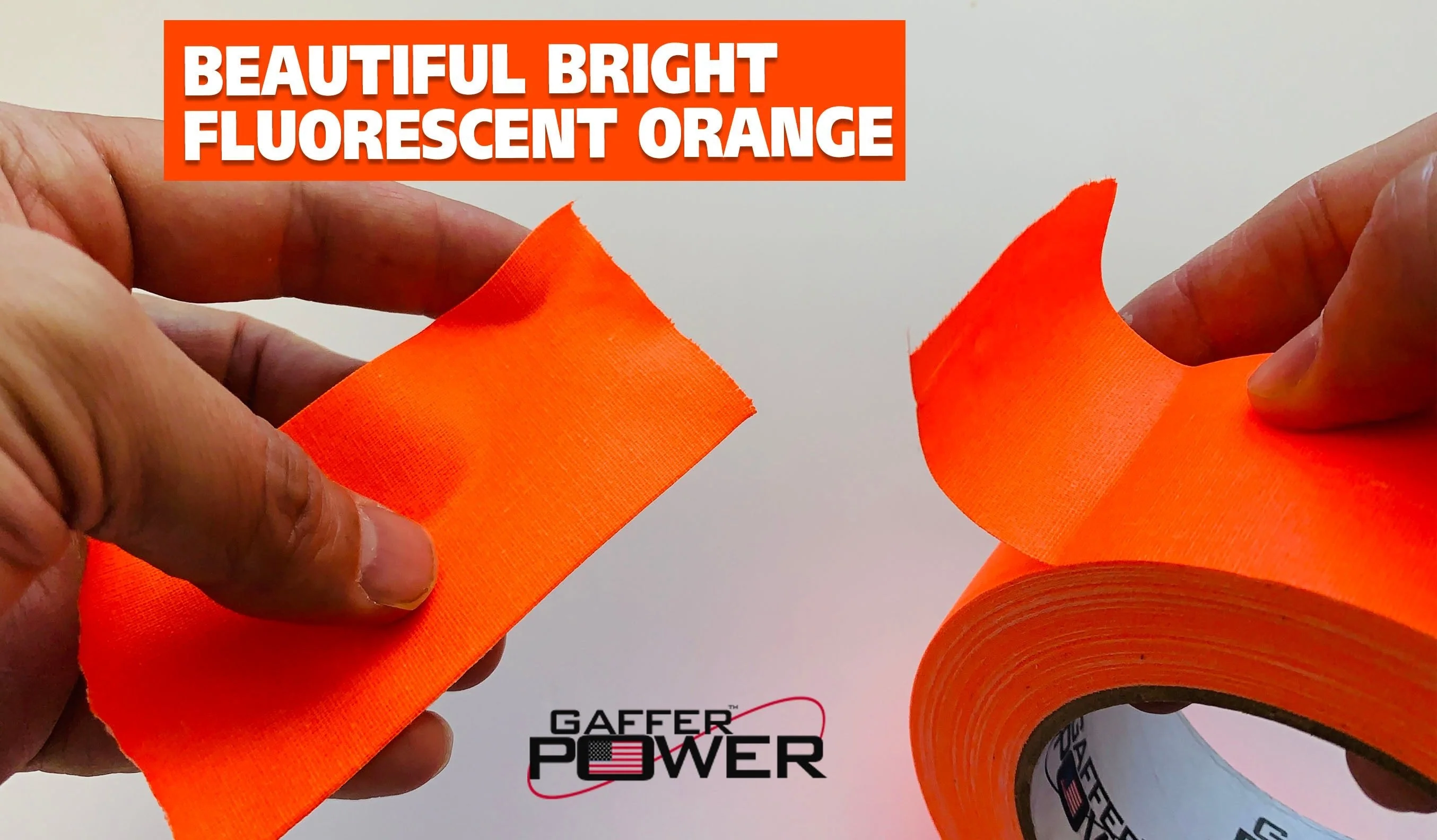 Gaffer Power Gaff Tape, 2 Inch x 30 Yards (Fluorescent Orange) - Image 7