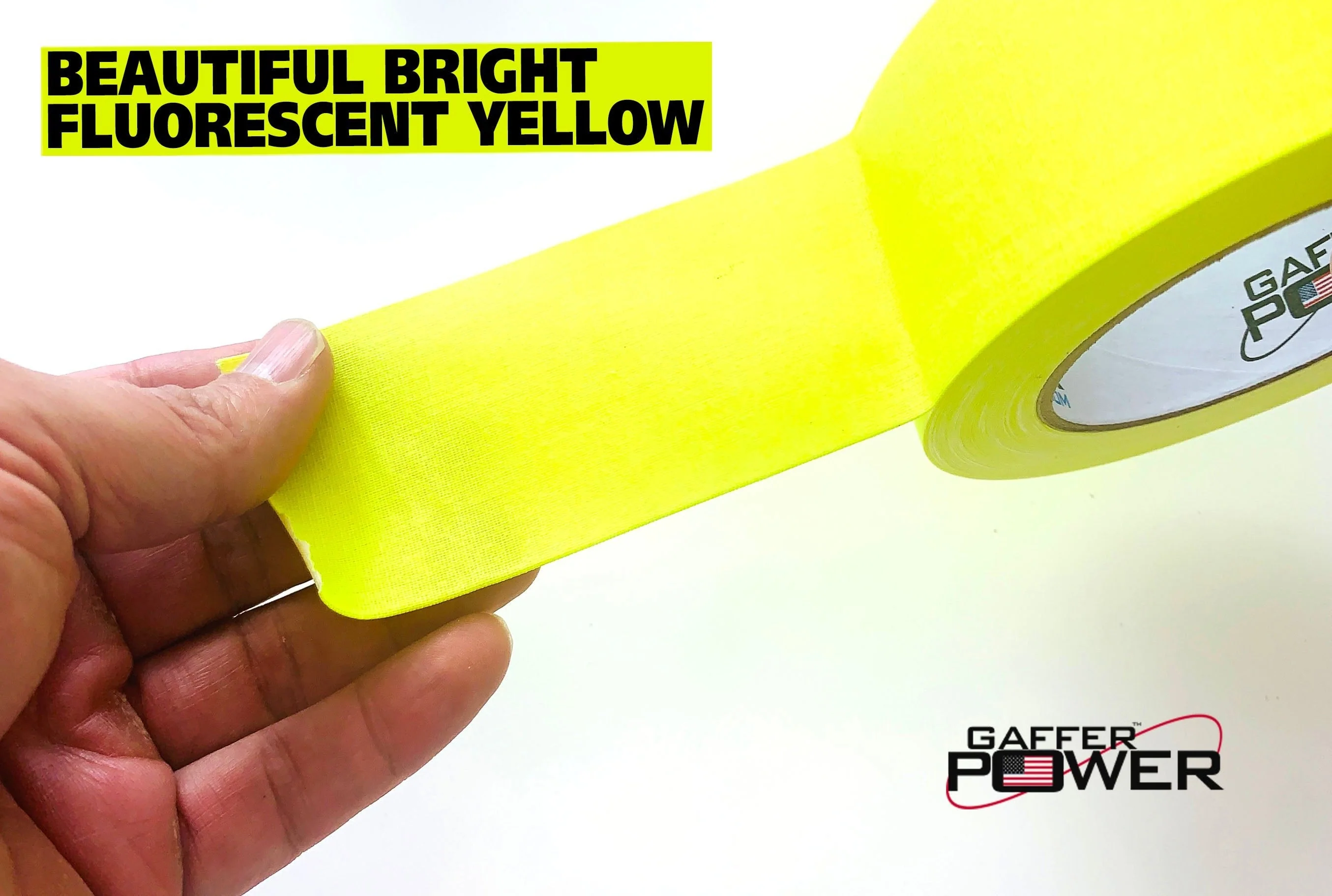 Gaffer Power Gaff Tape, 2 Inch x 30 Yards (Fluorescent Yellow) - Image 2