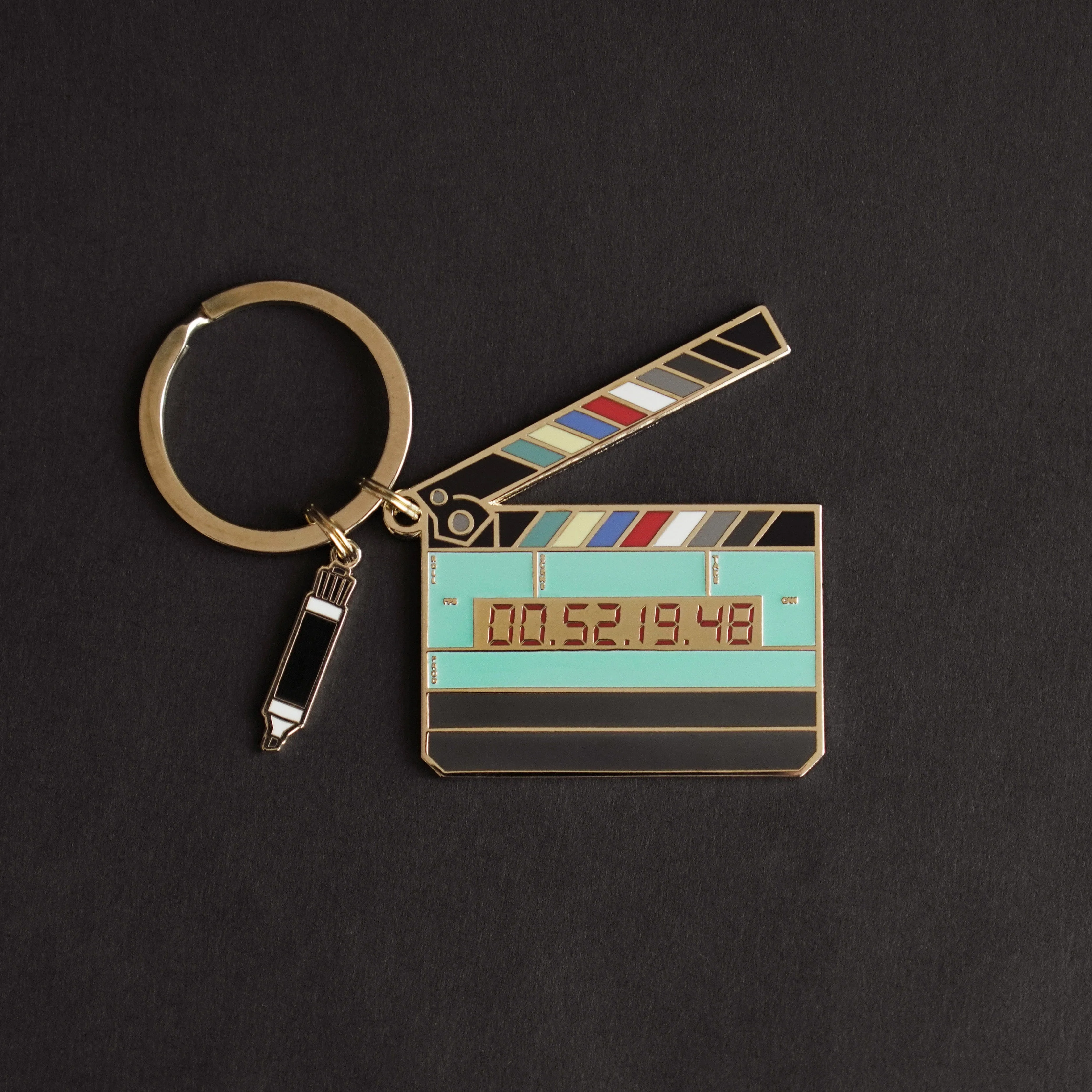 Glow in the Dark Large Timecode Slate Keychain - Image 5