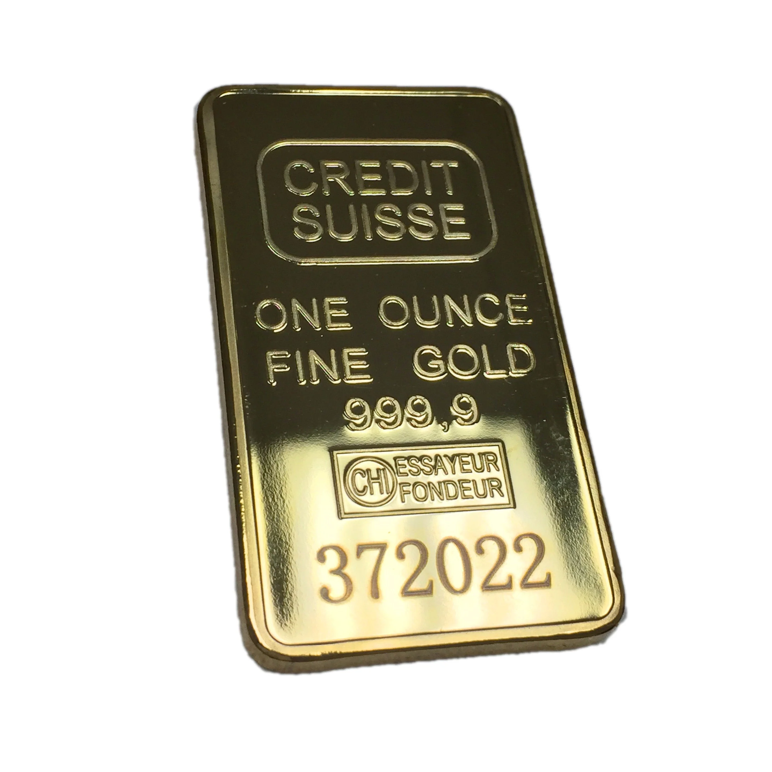 Gold Credit Suisse One Ounce Ingot Replica Prop - Image 2