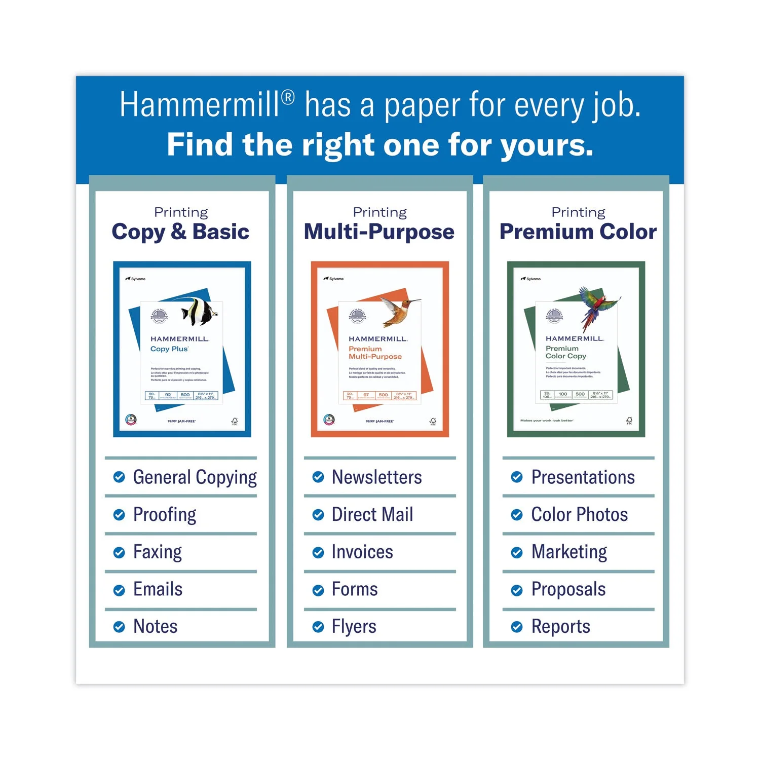 Hammermill Copy Plus Print Paper, 92 Bright, 20 lb Bond Weight, 8.5 x 14, White, 500 Sheets/Ream, 10 Reams/Carton - Image 4