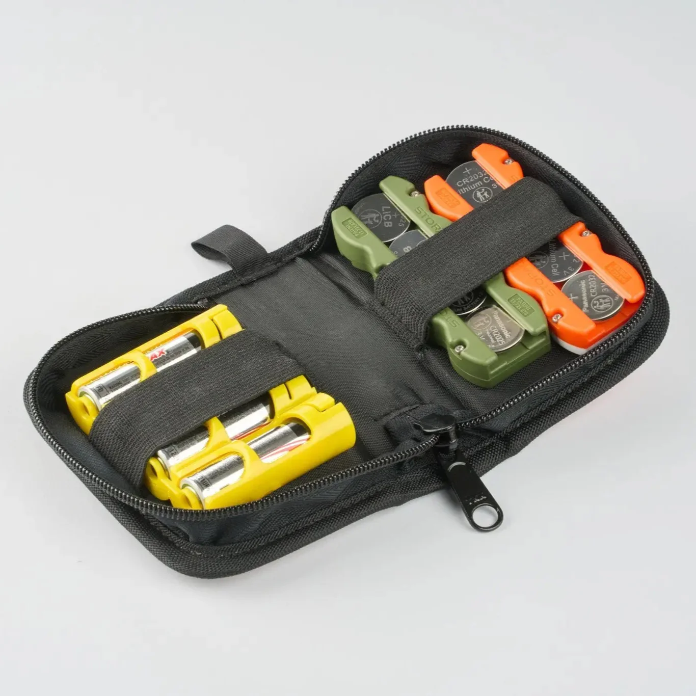 Storacell Hardened Zip Battery Caddy Case Pouch (Orange) - Image 4
