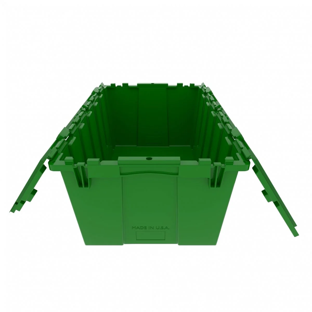 Heavy Duty 1.3 CU FT / 9 Gallon Attached Lid Plastic Tote Storage Container (Black, Blue, Green, Grey, Yellow, Red) - Image 9