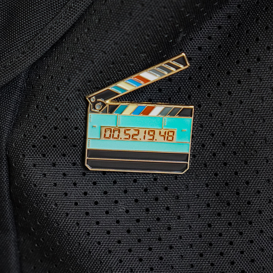 Jumbo Timecode Slate Enamel Pin (Glow in the Dark) - Image 3