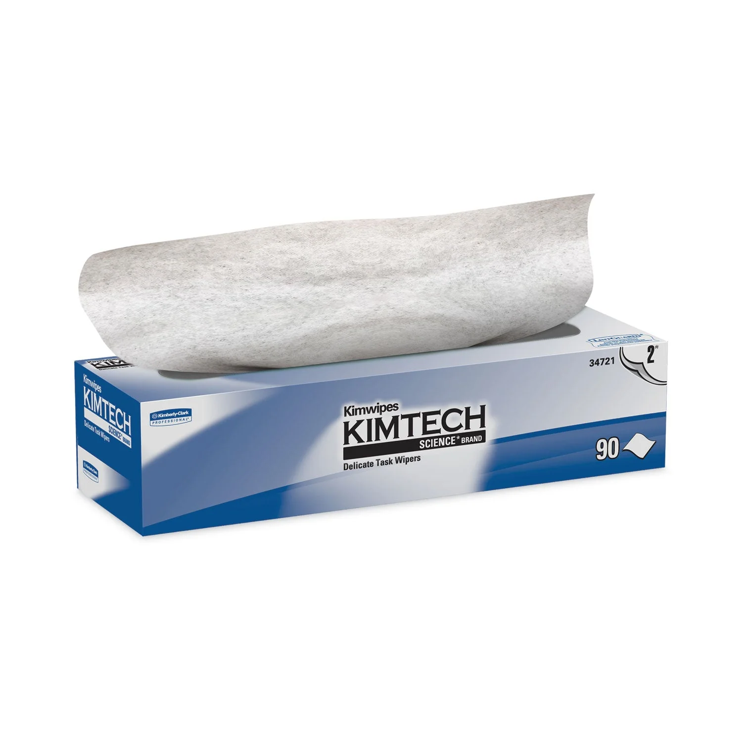 Kimtech 34721 Kimwipes Delicate Task Wipers 2-Ply, 14.7 x 16.6, 92/Box, 15 Boxes/Carton - Image 3