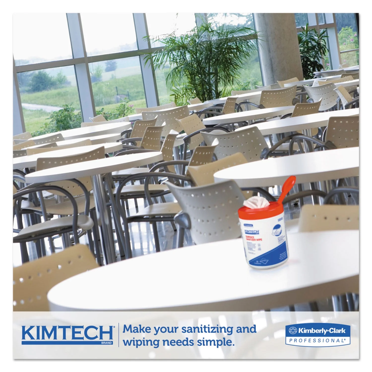 Kimtech Surface Sanitizer Wipe, 12 x 12, Unscented, White, 30/Canister - Image 4