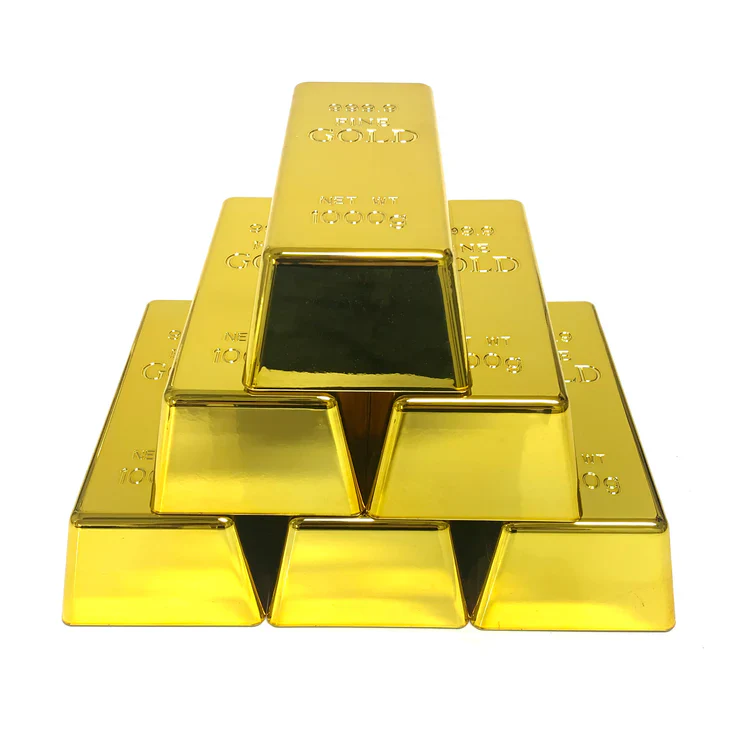 Large Gold Bar Plastic Replica - Lightweight Hollow Prop - Image 7