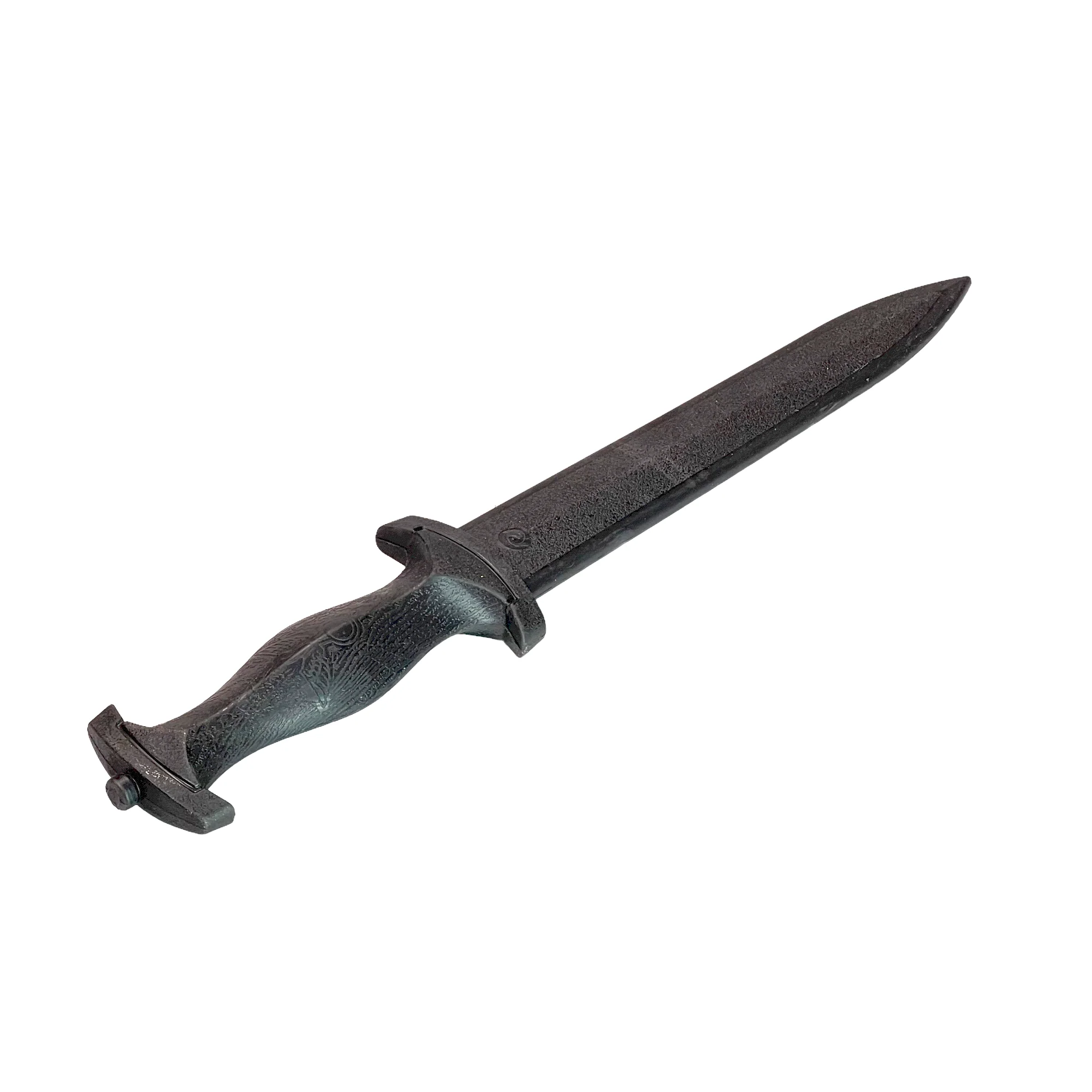 Long Spear Pointed Dagger Poly Training Knife Prop with 8.5 Inch Blade and Grooved Wood Grained Textured Handle - Image 2