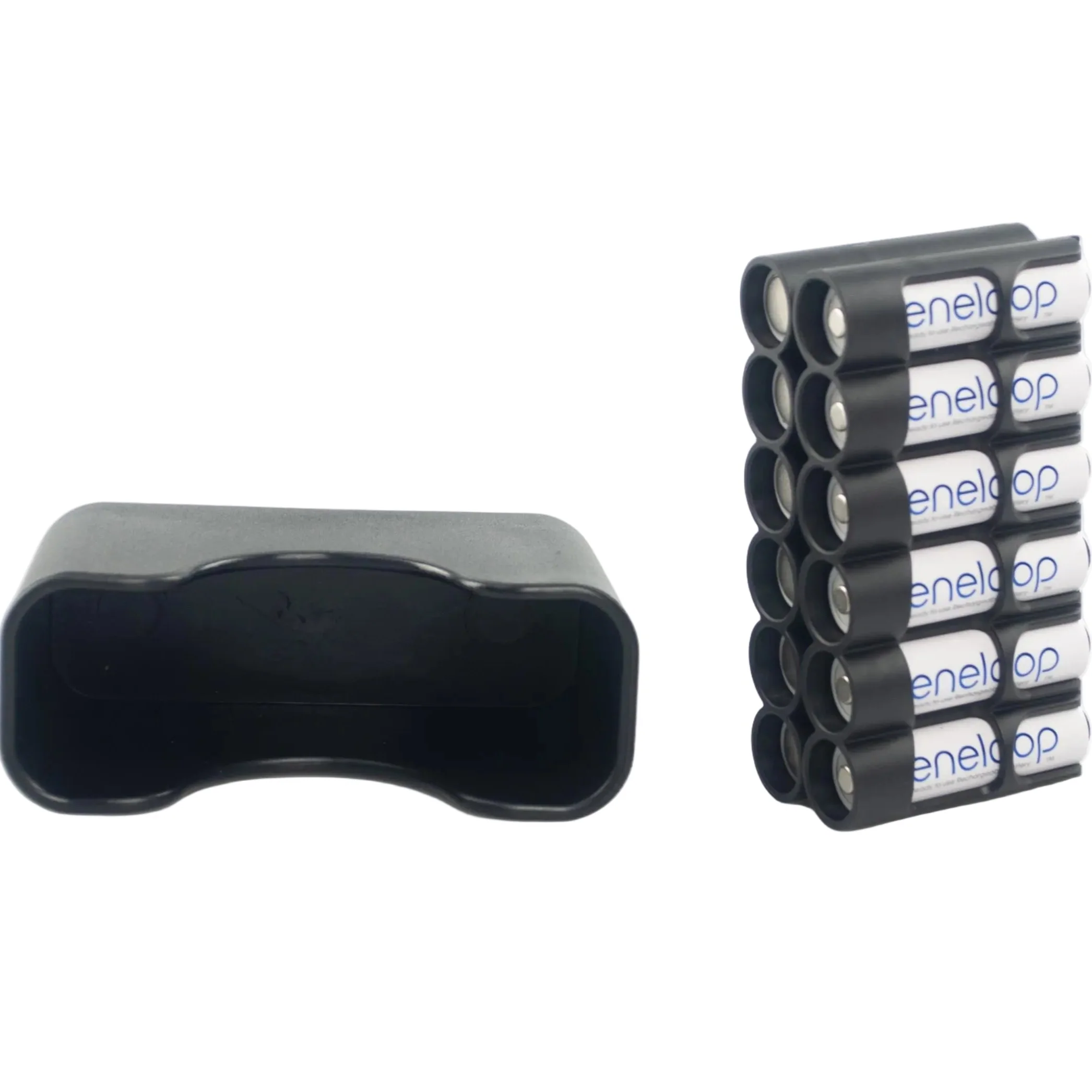 Storacell Magnetic AA 12 Pack Battery Caddy Embedded with Cradle (Black) - Image 3