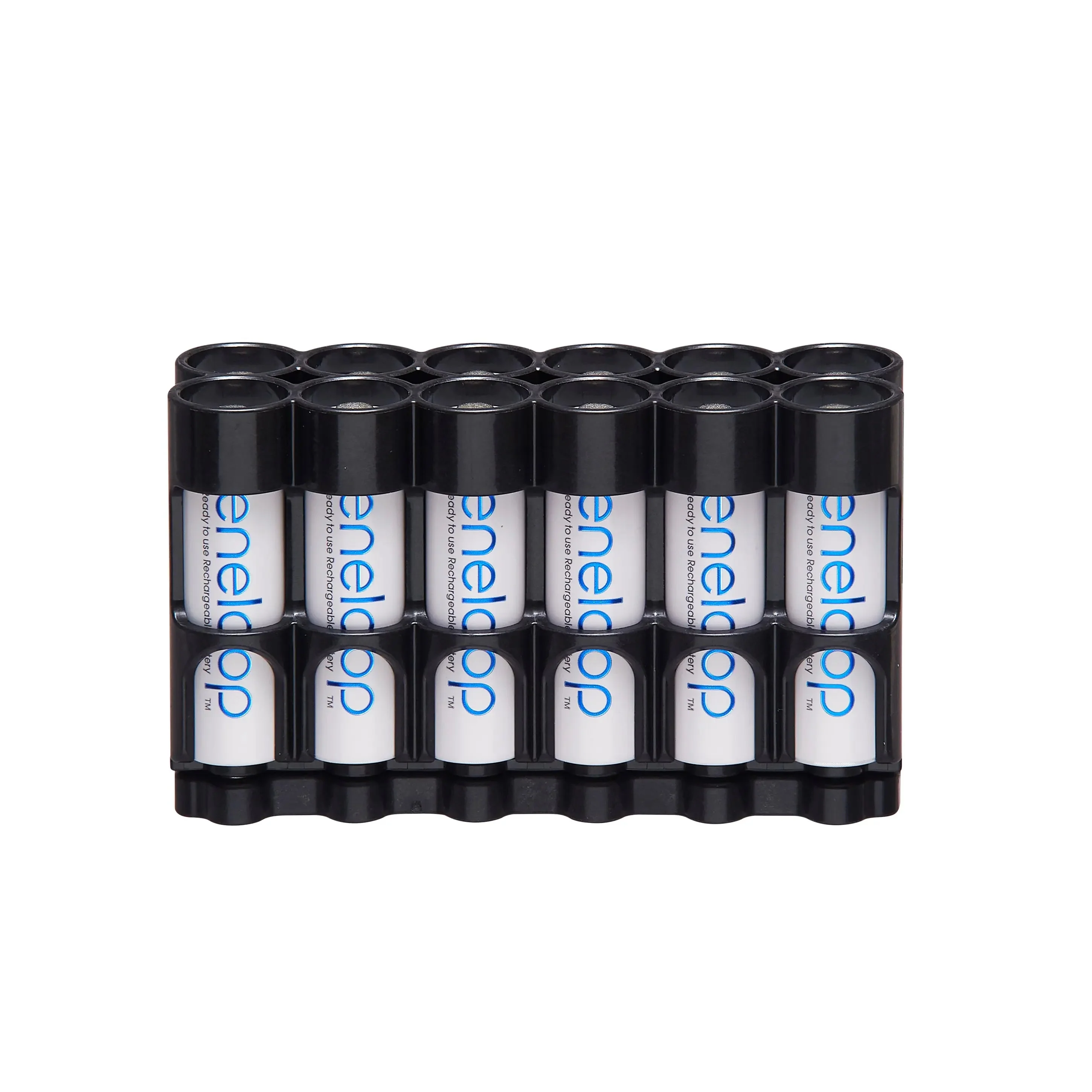 Storacell  Magnetic AA 12 Pack Strip Battery Caddy With Cradle (Black) - Image 3