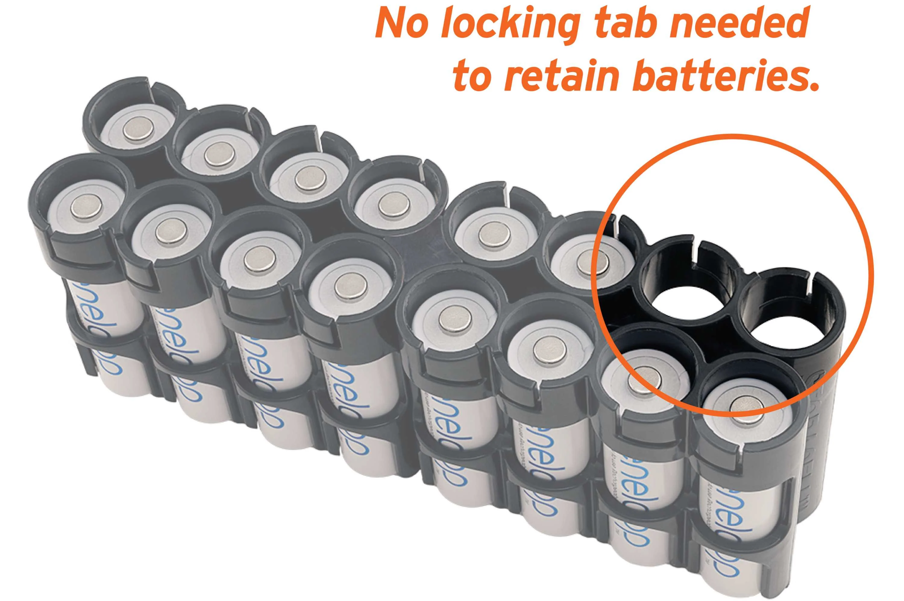Storacell Magnetic AA 16 Pack Battery Caddy (Black) - Image 4