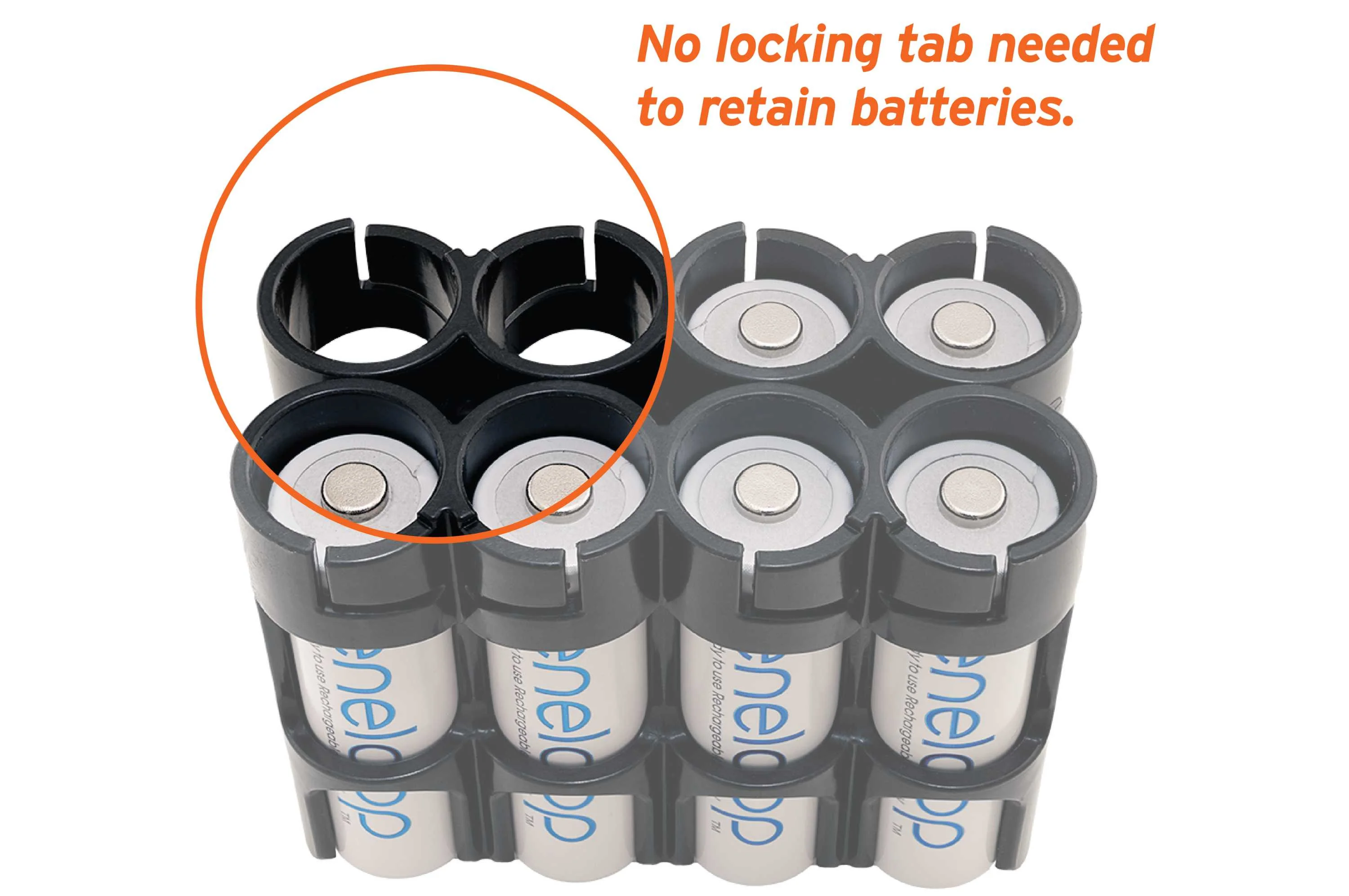 Storacell Magnetic AA - 8 Pack Battery Caddy (Black) - Image 5