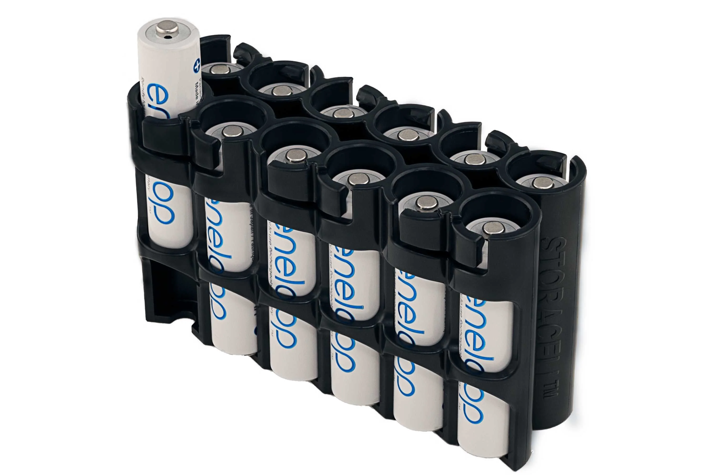 Storacell Magnetic AAA 12 Pack Battery Caddy (Black) - Image 3