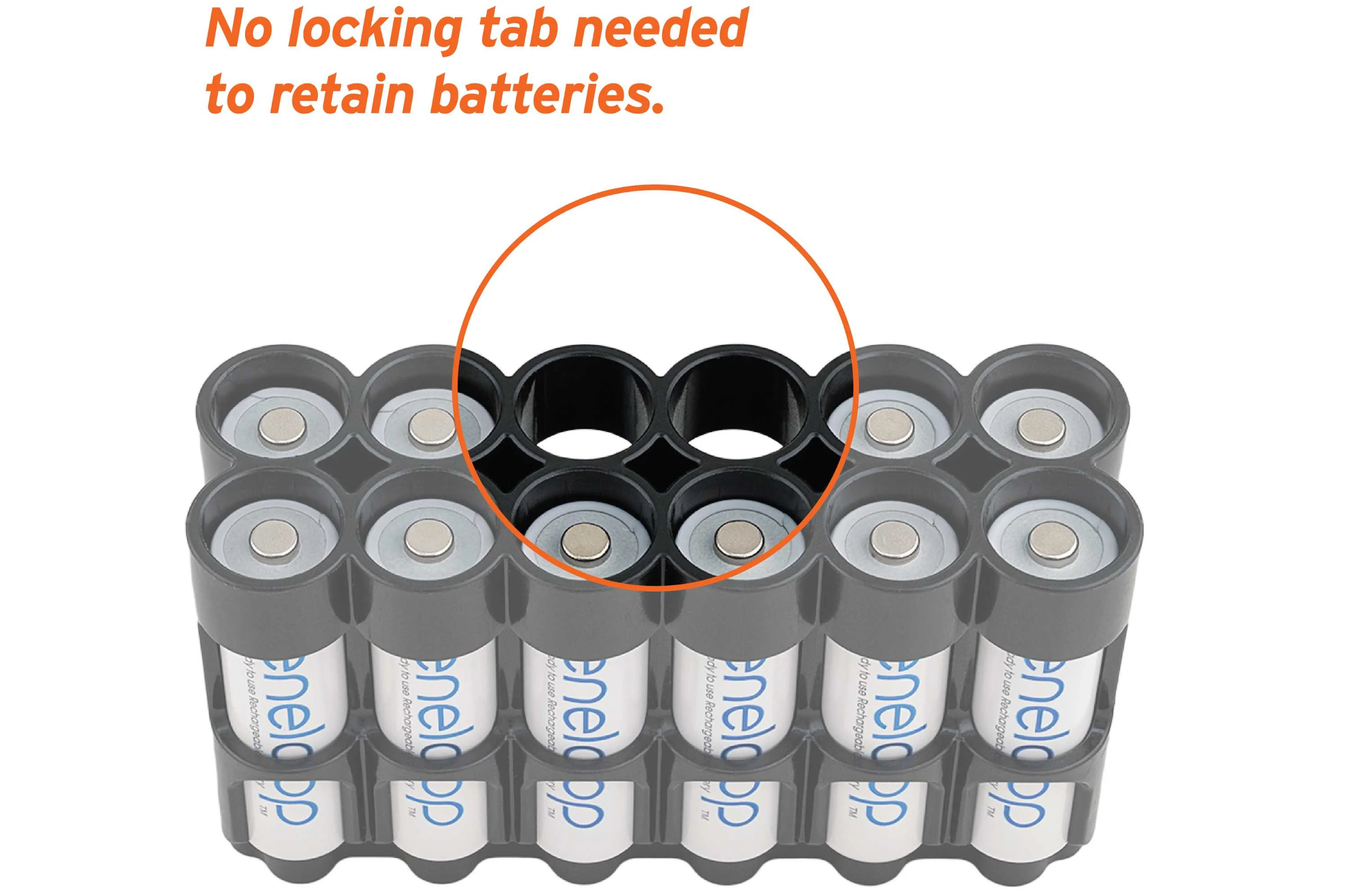 Storacell Magnetic AAA 12 Pack Battery Caddy (Black) - Image 4