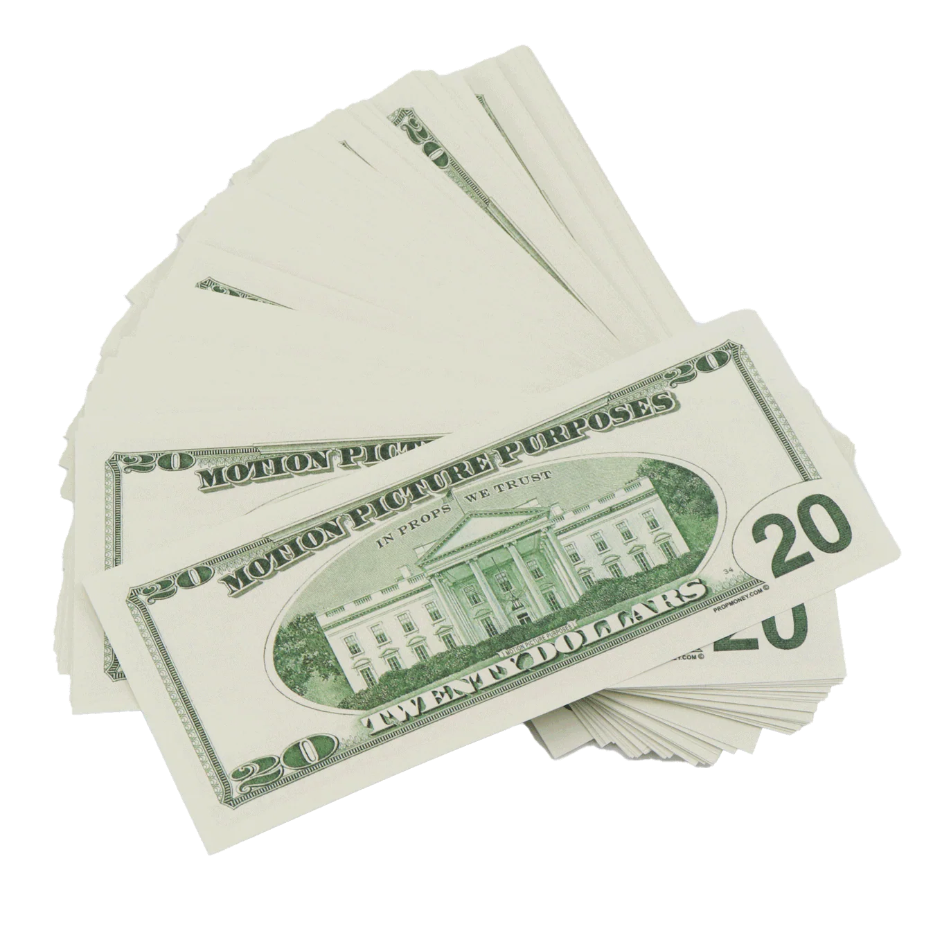 Money Prop - 2000 Series $20 Full Print $2,000 Stack - Image 4