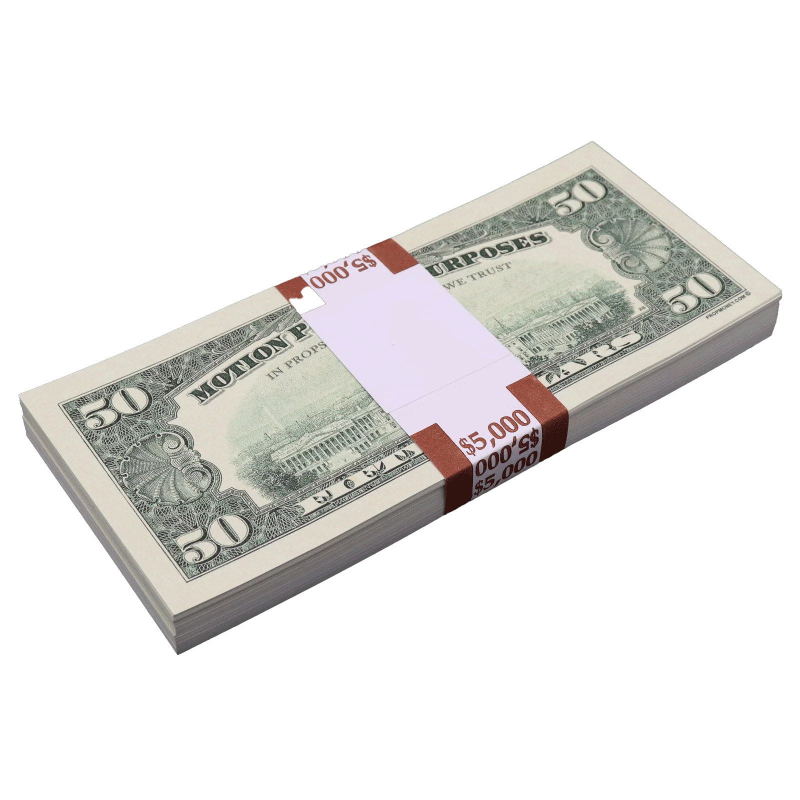 Money Prop - 1990 Series $50 Full Print $5,000 Stack - Image 6