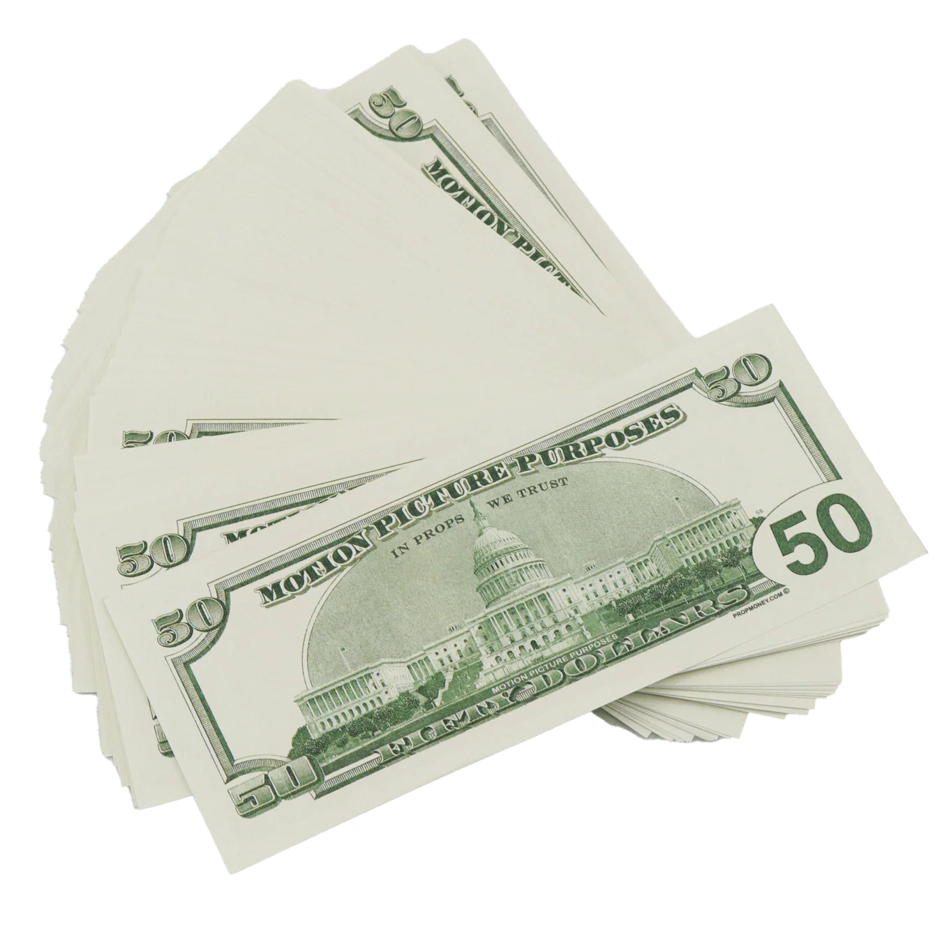 Money Prop - 2000 Series $50 Full Print $5,000 Stack - Image 4