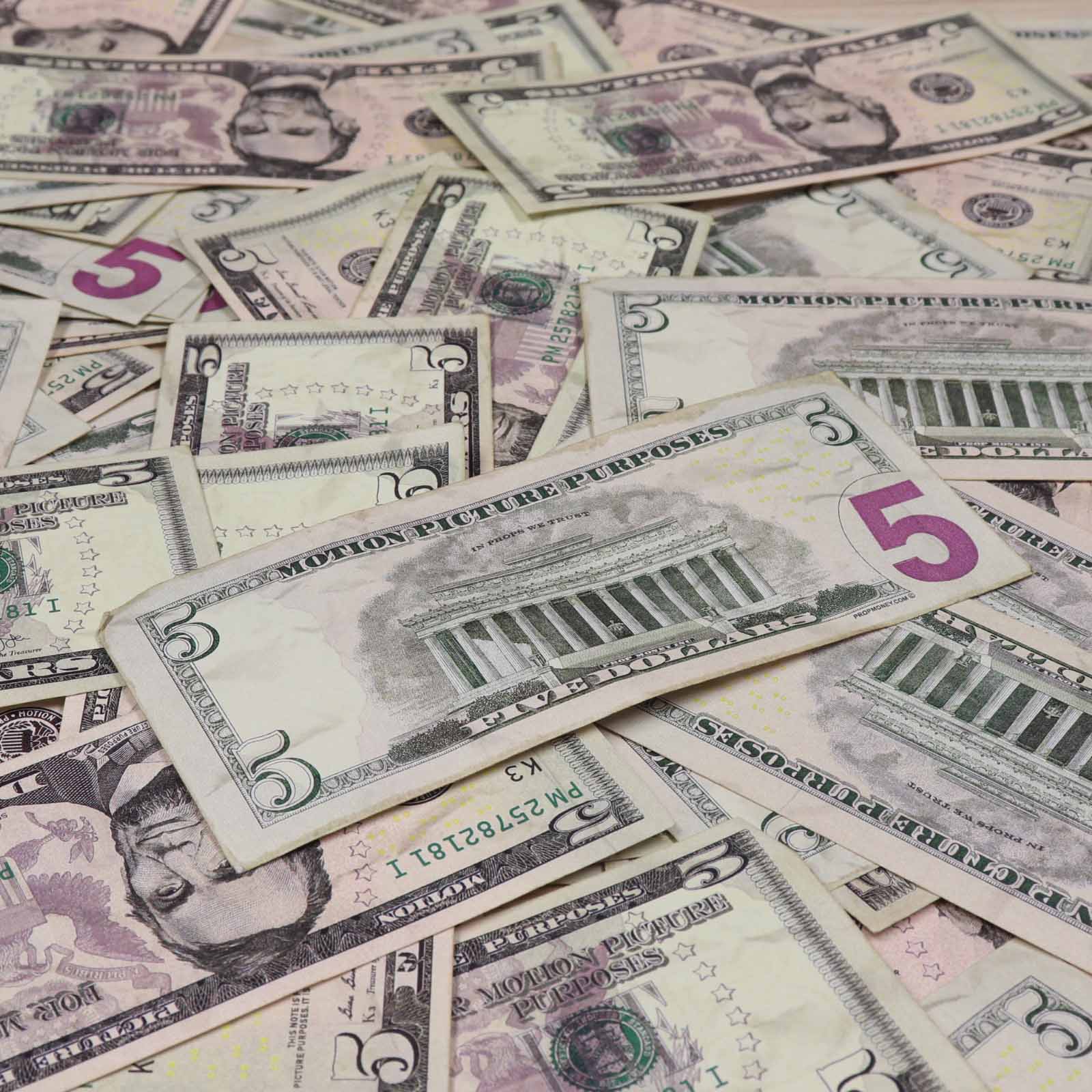 Money Prop - New Series $5 ✔️RealAged™ Full Print $500 Stack - Image 3