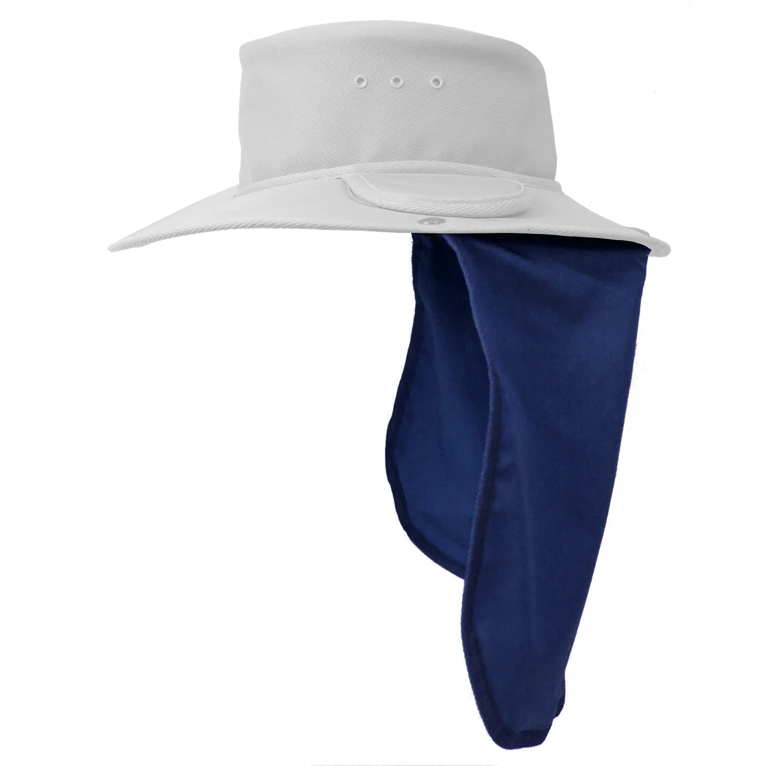 Newcastle Hats Press Stud Neck Flap (Khaki, Grey, Navy Blue) - Image 3