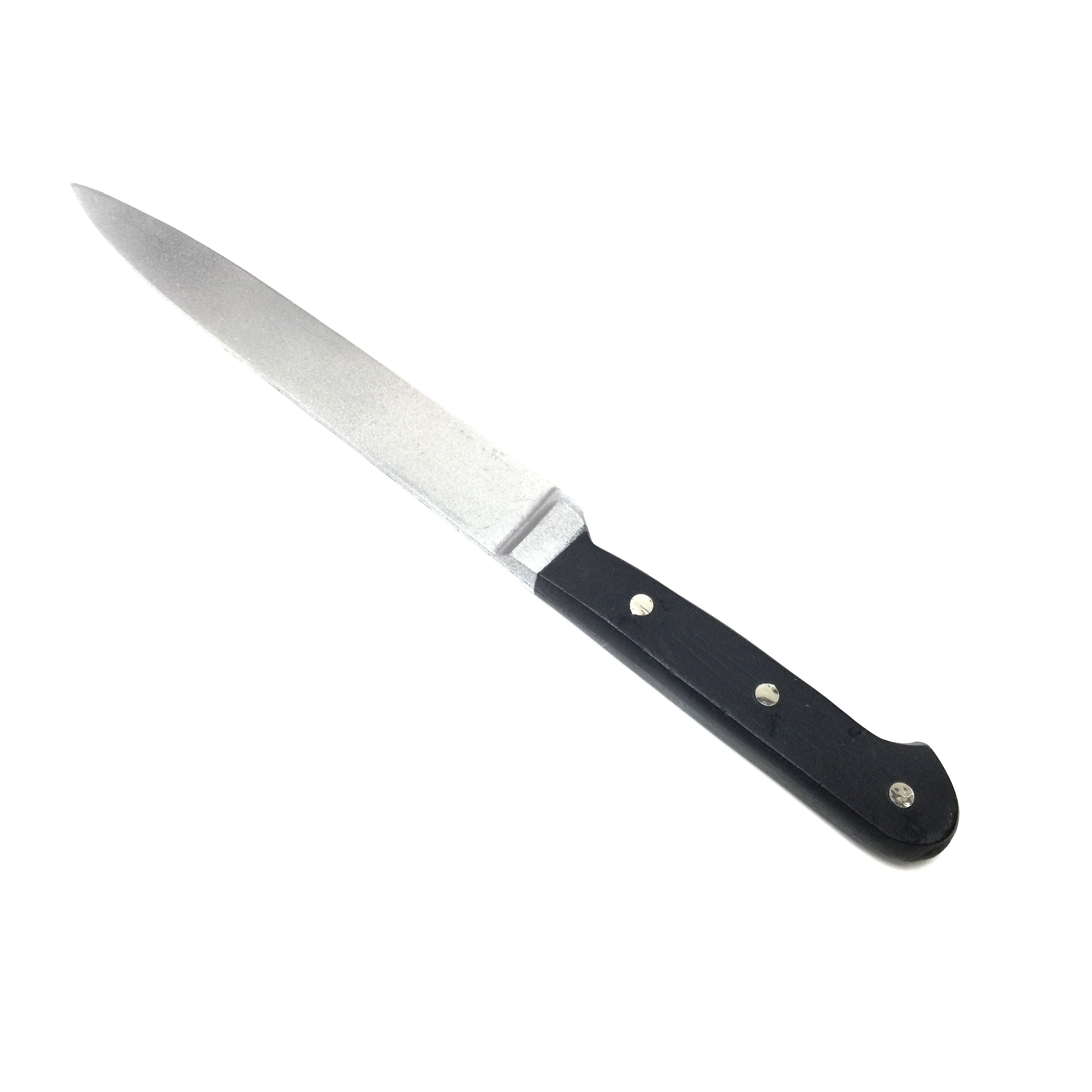 Plastic Long Bladed Kitchen Knife Prop - SILVER and BLACK - Image 2