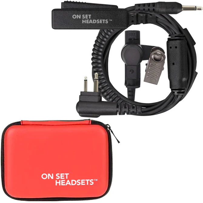 On Set Headsets™️ FilmPro X Comtek Walkie Headset M1 w/3.5mm Input (Black) and FREE Case (Various Colors) - Image 5