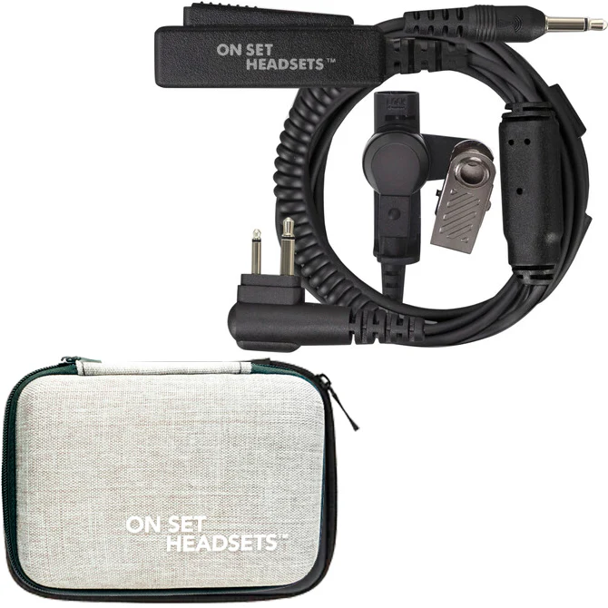 On Set Headsets™️ FilmPro X Comtek Walkie Headset M1 w/3.5mm Input (Black) and FREE Case (Various Colors) - Image 6