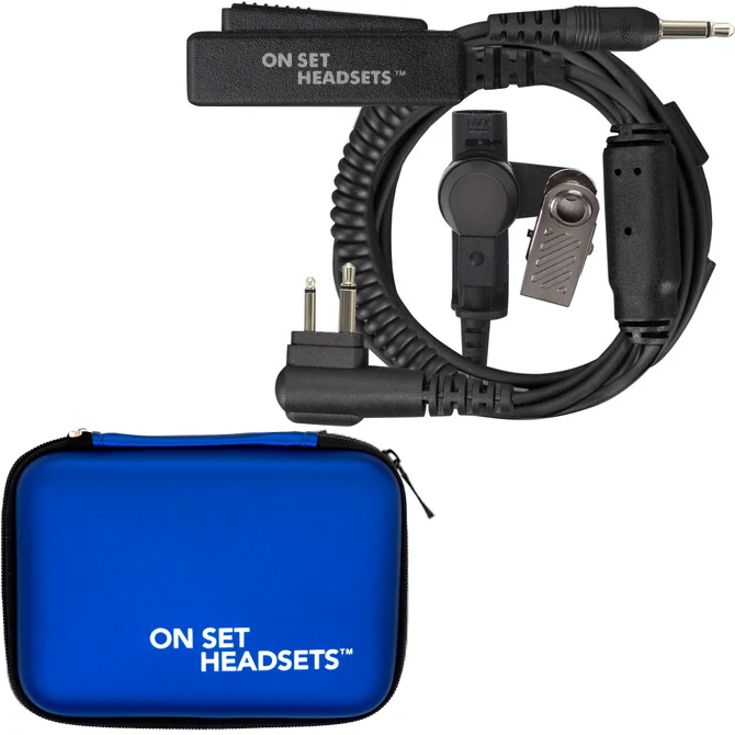 On Set Headsets™️ FilmPro X Comtek Walkie Headset M1 w/3.5mm Input (Black) and FREE Case (Various Colors) - Image 9