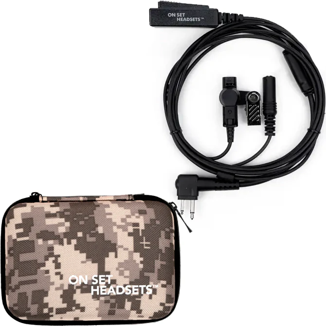On Set Headsets™️ FilmPro Y (Black) with Motorola M1 2-Pin compatible connector and FREE Travel Case (Various Colors) - Image 14