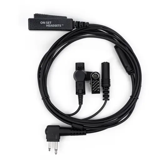 On Set Headsets™️ FilmPro Y (Black) with Motorola M1 2-Pin compatible connector and FREE Travel Case (Various Colors) - Image 5