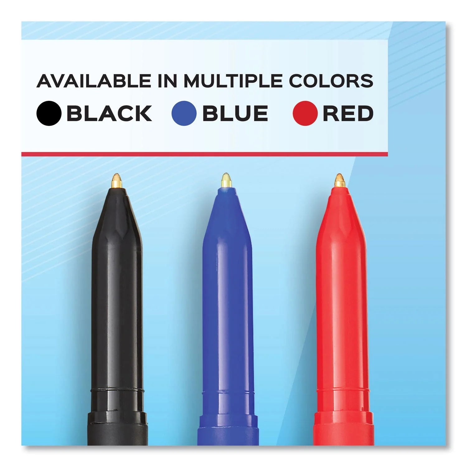 Paper Mate Write Bros. Ballpoint Pen, Stick, Bold 1.2 mm, Blue Ink, Blue Barrel, Dozen - Image 3
