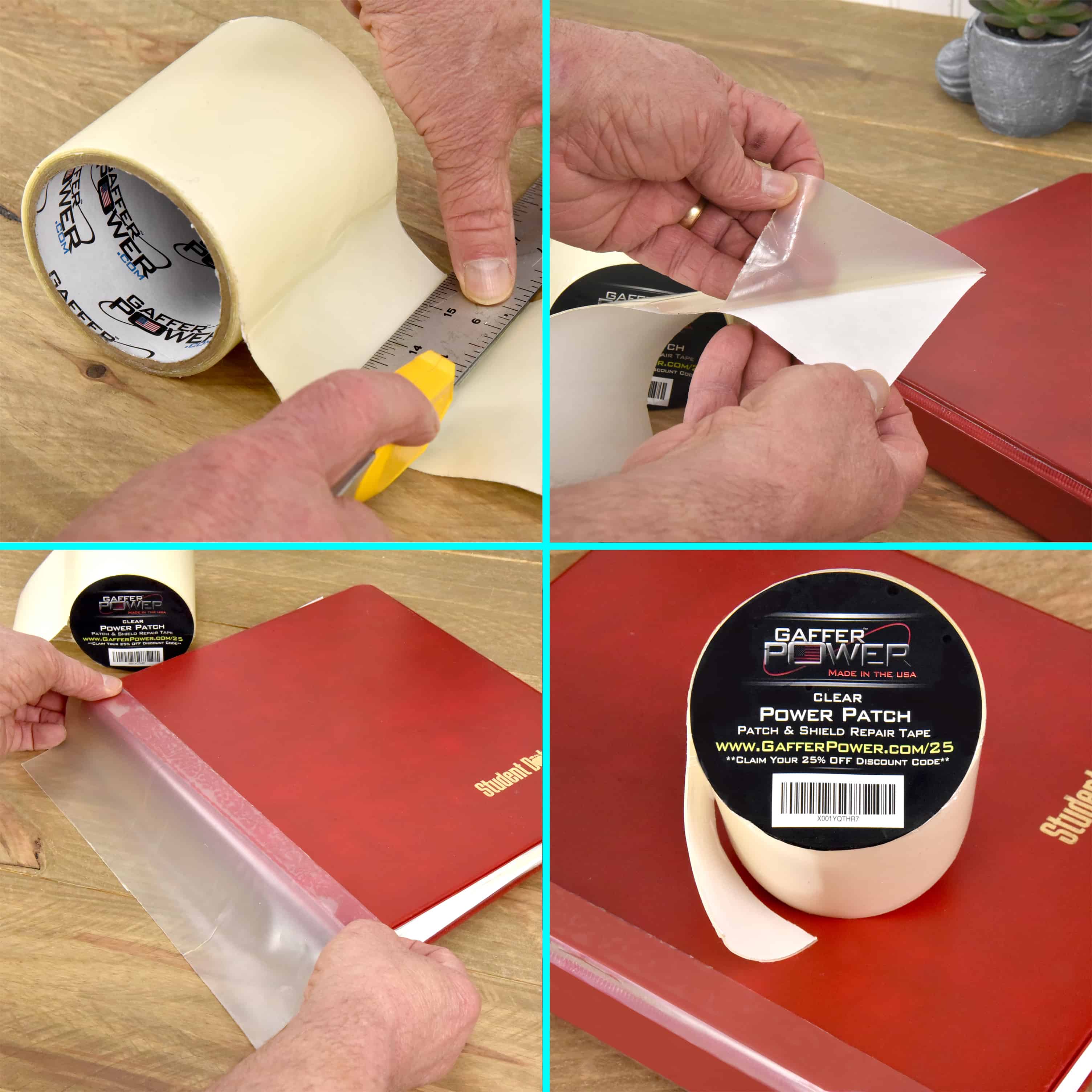 Gaffer Power 4" Patch & Shield Power All Weather Patch Tape 4 inch X 5 ft (Clear) - Image 16